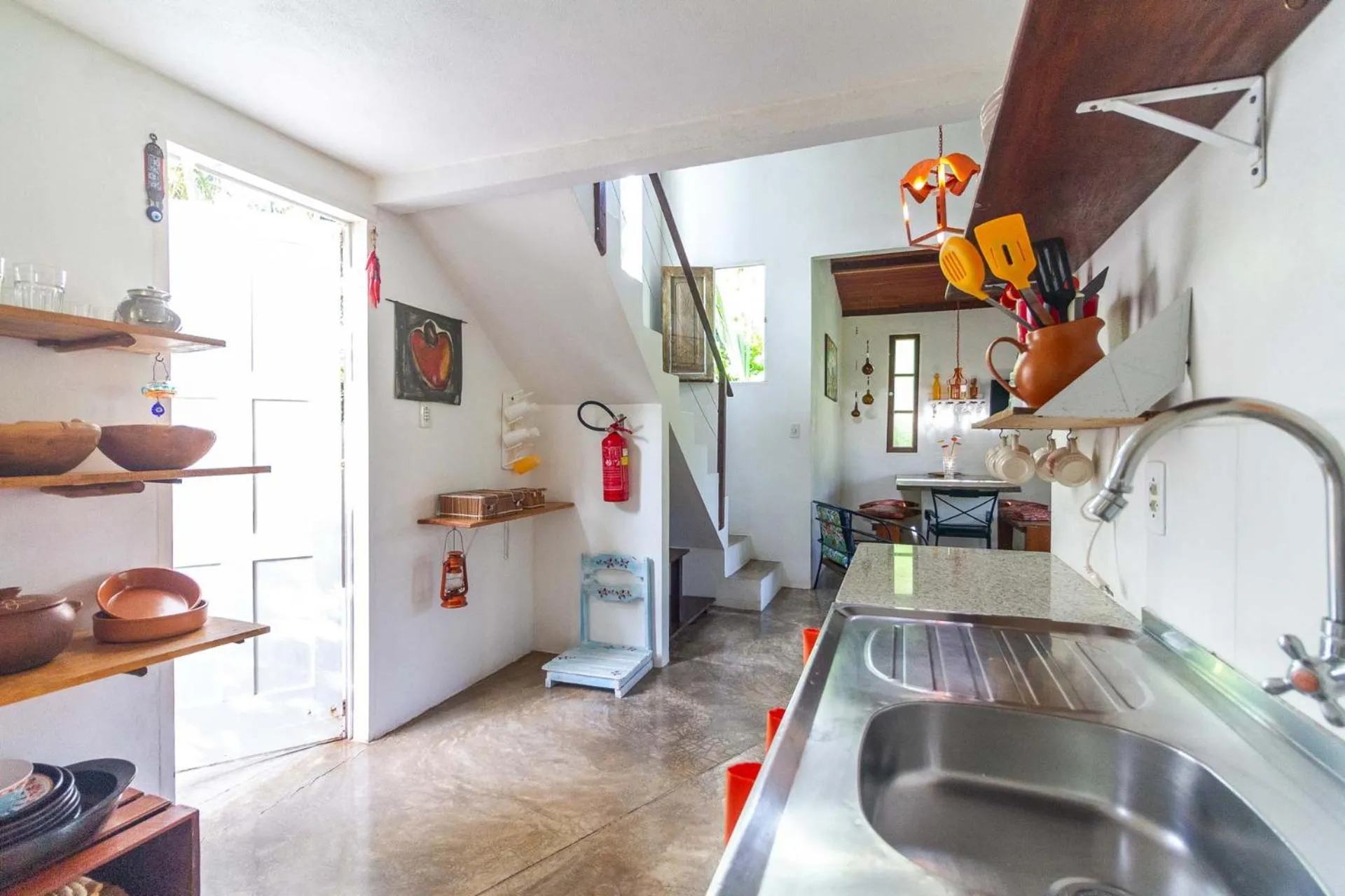 Kitchen or kitchenette in Pousada Vila do Patacho