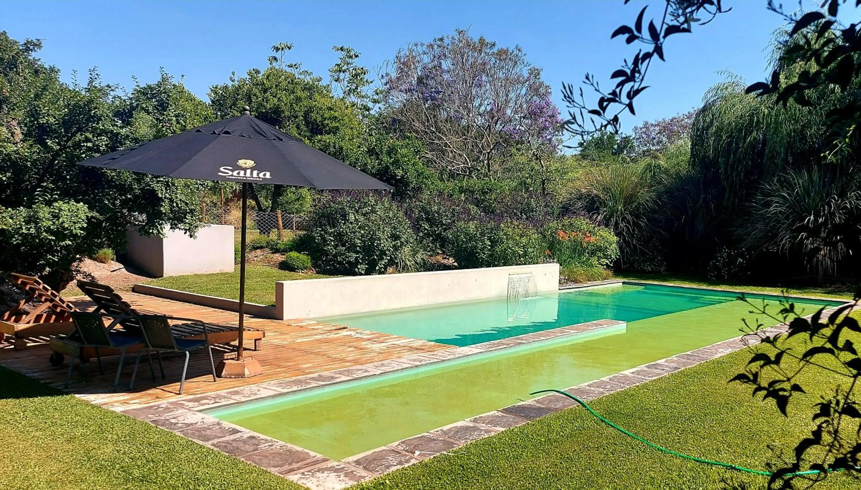Pool view in Posada del Santo Green & Rest - Cabañas