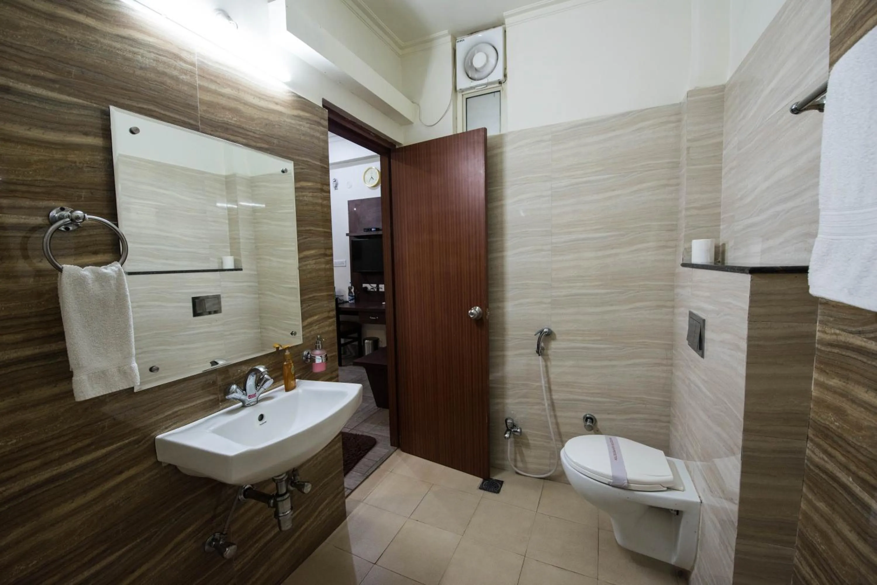 Bathroom in Elite Suites MINT Gomti Nagar