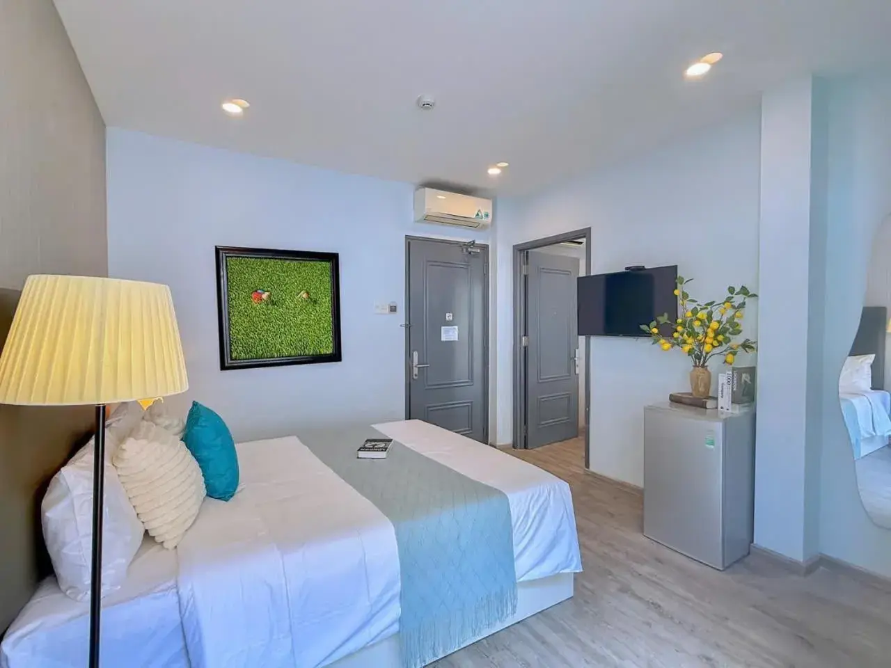 Bed in The Wind Mountainside Hotel Bed in The Wind Mountainside Hotel