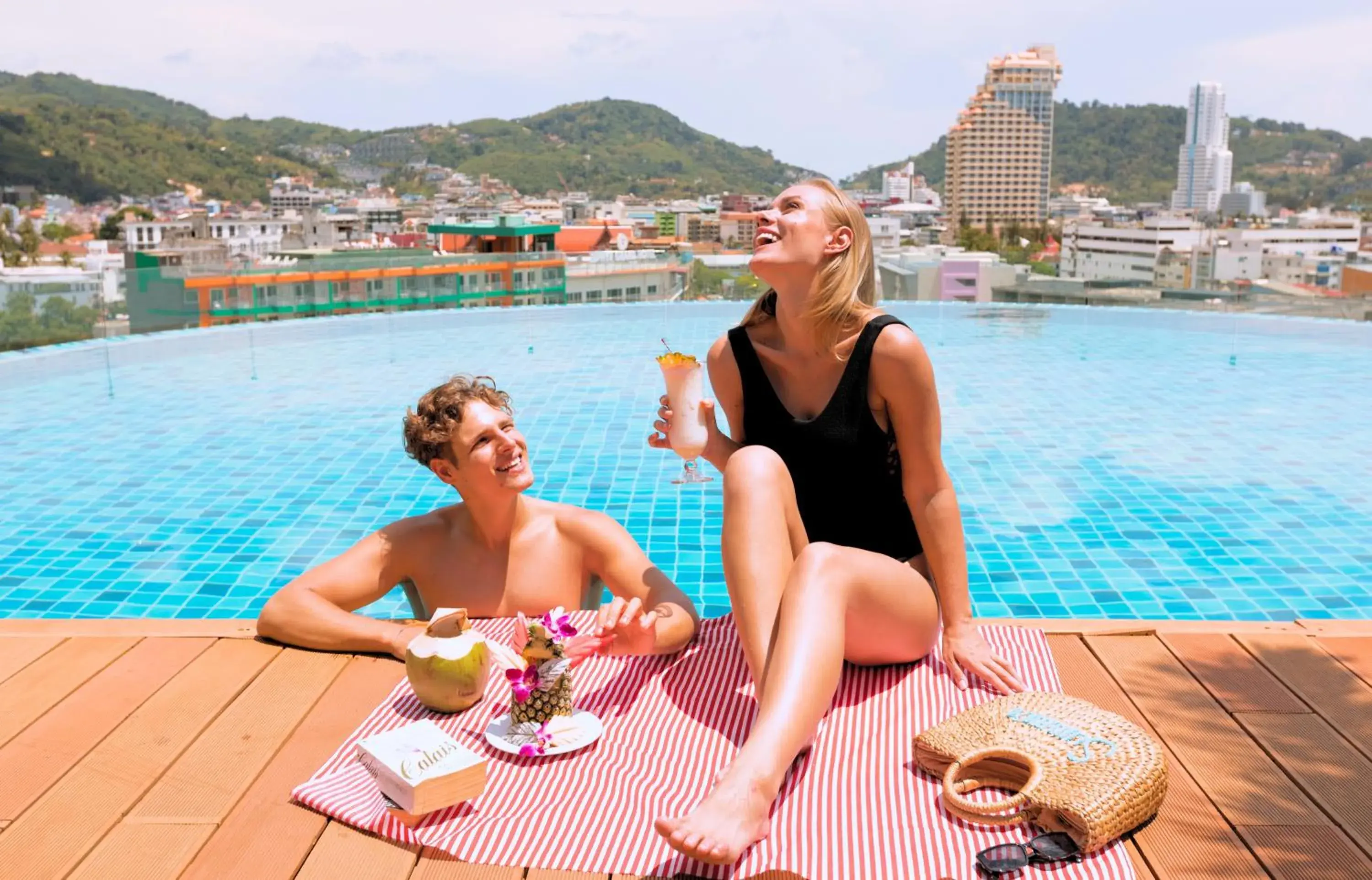Pool view in The Marina Phuket Hotel Pool view in The Marina Phuket Hotel
