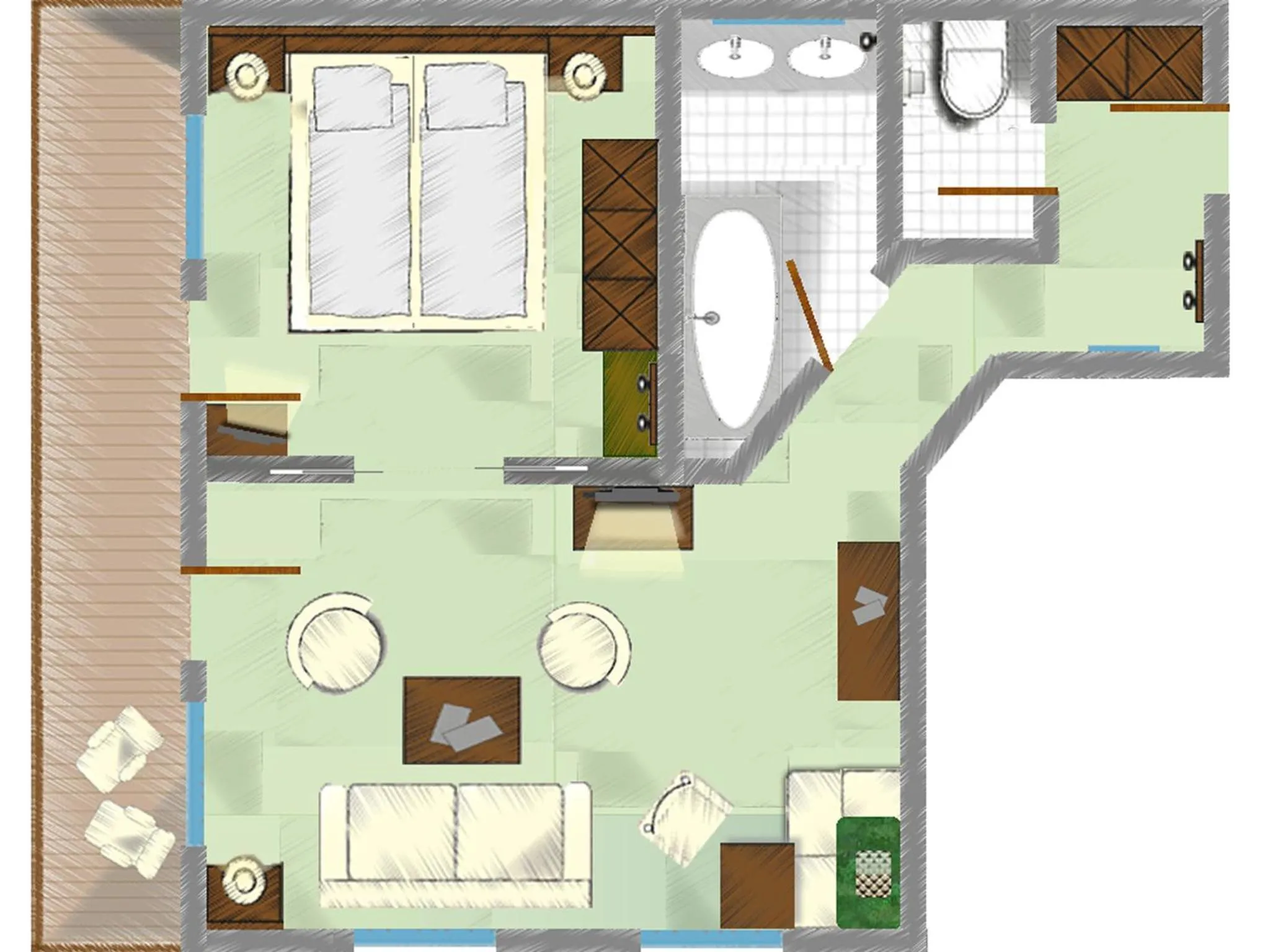 Photo of the whole room in Alpenhotel Tirolerhof