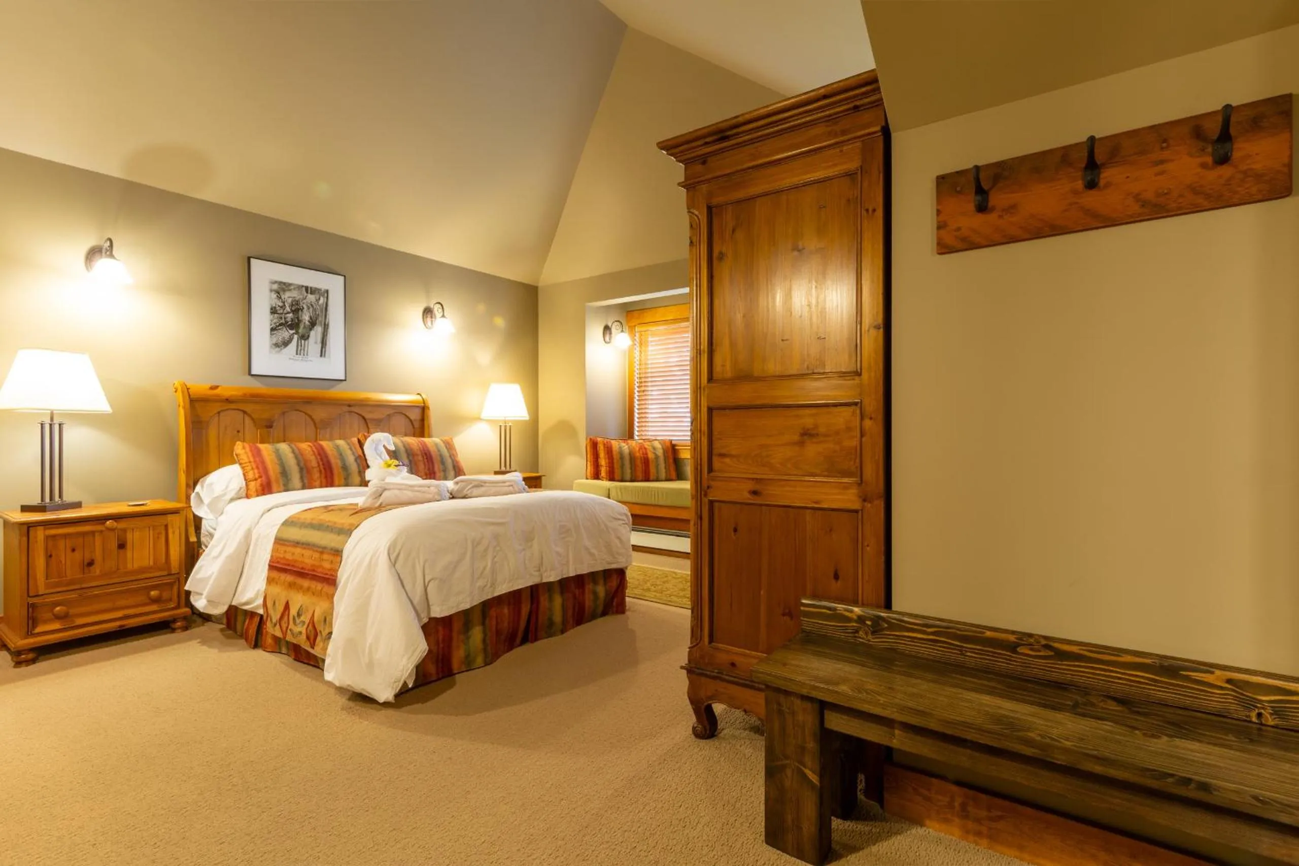 Bedroom in Vagabond Lodge at Kicking Horse