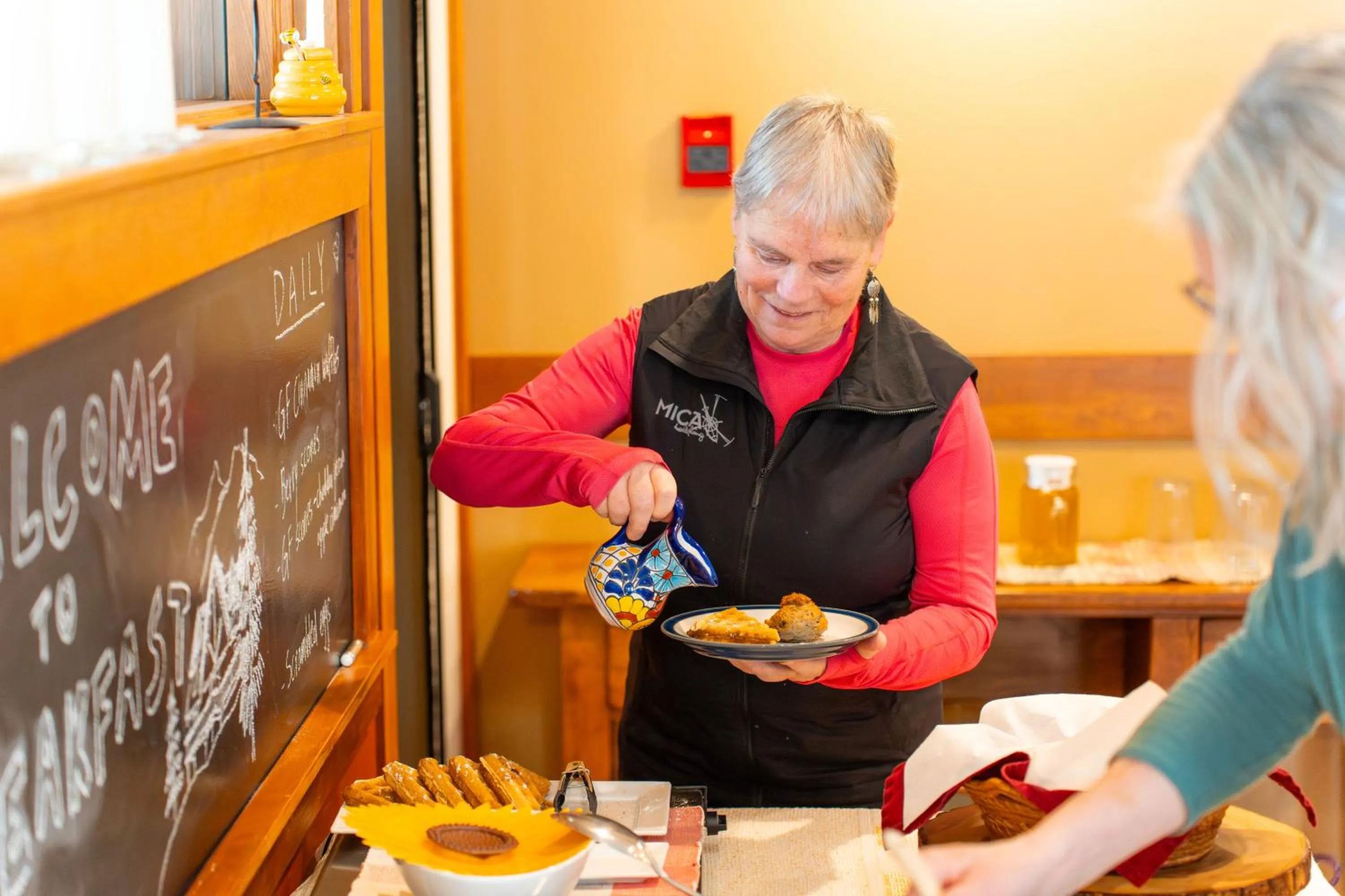 Breakfast in Vagabond Lodge at Kicking Horse