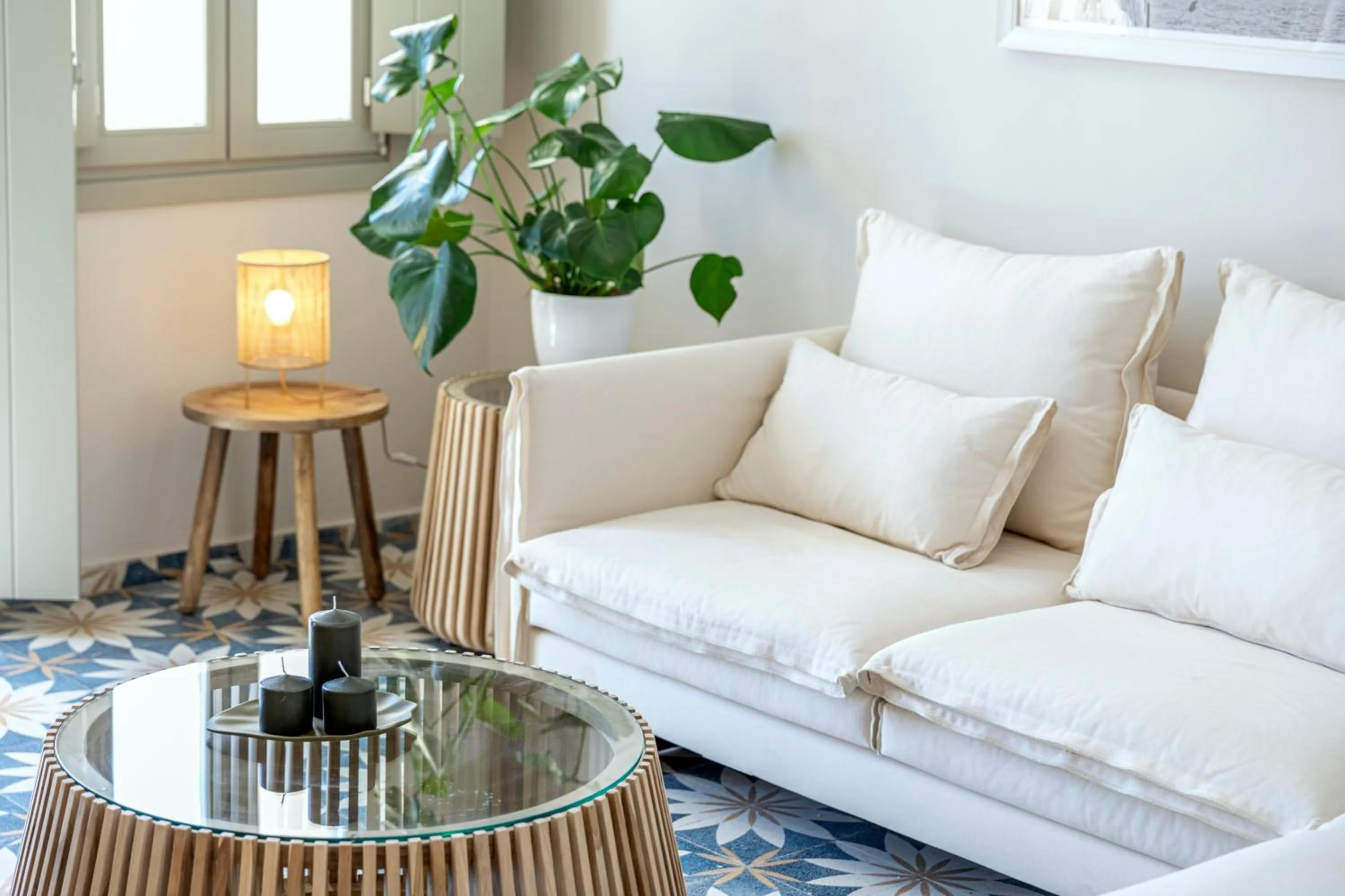 Living room in Caldera Houses Oia