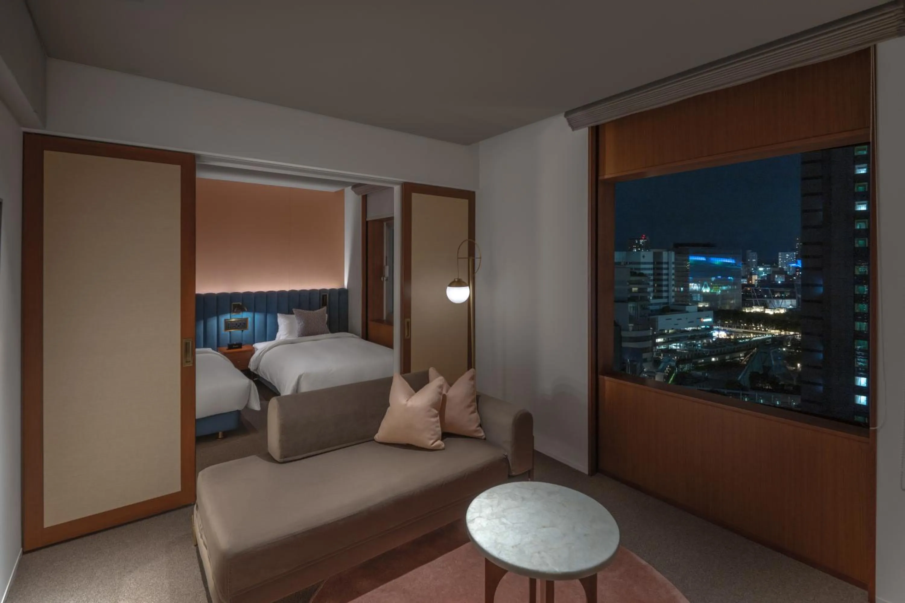 Night, Bed in The Mark Grand Hotel