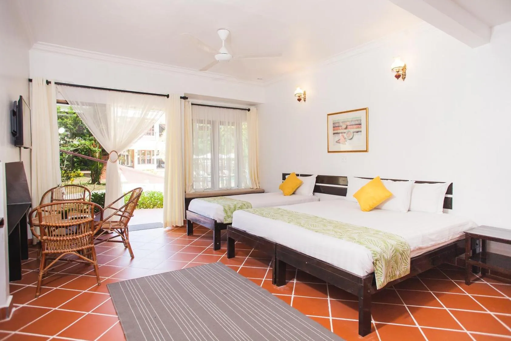 Bed in Anjungan Beach Resort