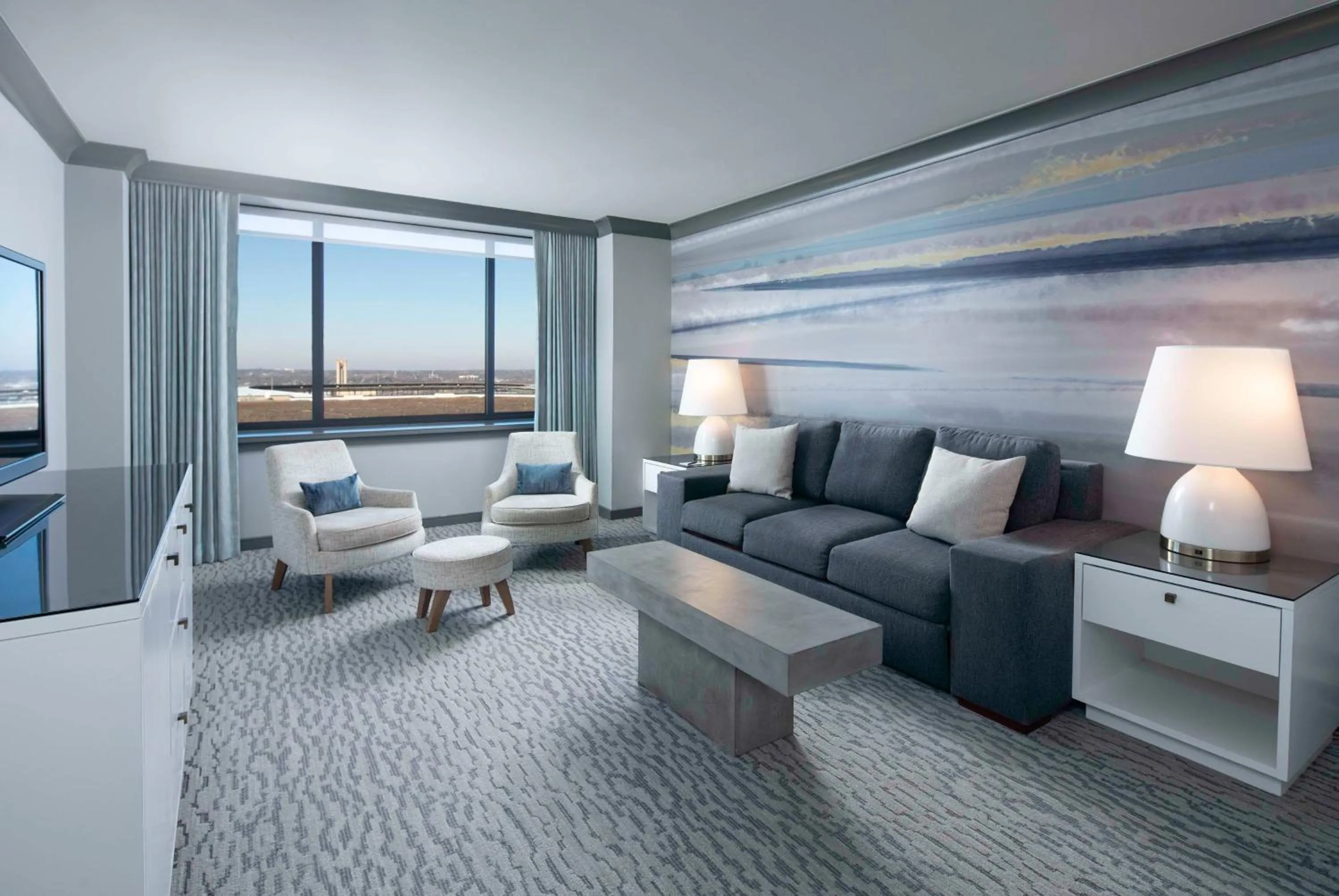 Living room in The Lofton Hotel Minneapolis, Tapestry Collection by Hilton