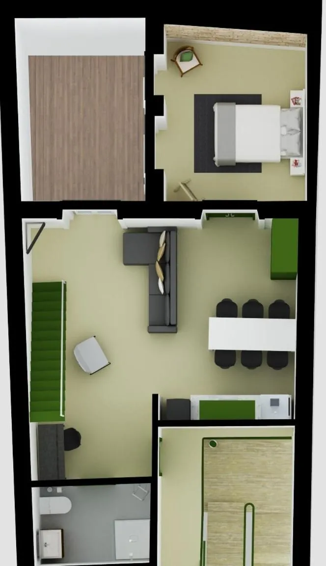 Floor plan in DoBairro suites at Bairro Alto