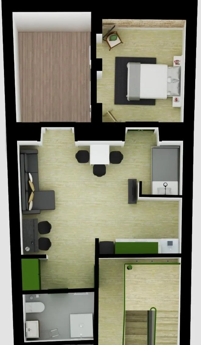 Floor plan in DoBairro suites at Bairro Alto