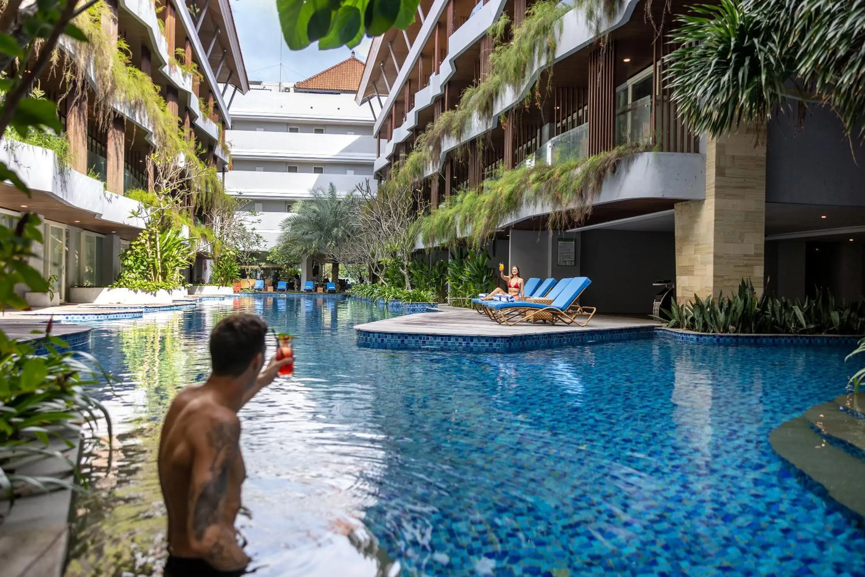 Swimming pool in Wyndham Garden Kuta Beach Bali Swimming pool in Wyndham Garden Kuta Beach Bali