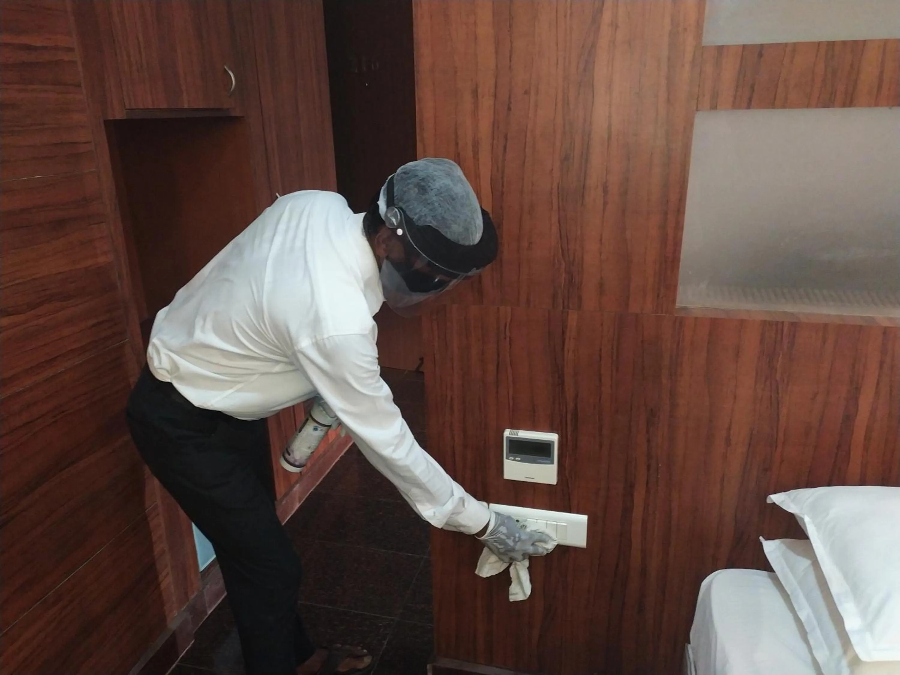 Staff in Hotel Shelter