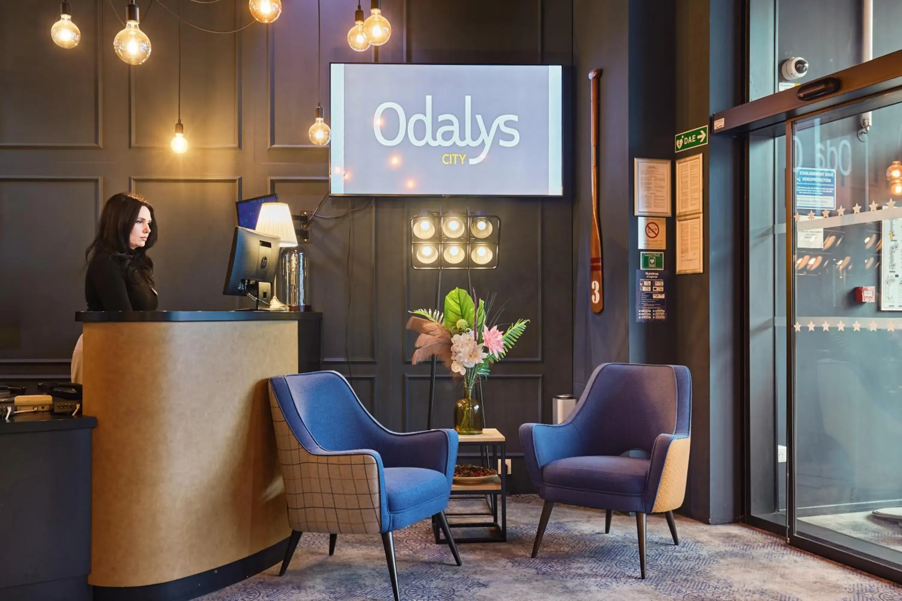 Lobby or reception in Appart Hotel Odalys City Paris XVII Lobby or reception in Appart Hotel Odalys City Paris XVII