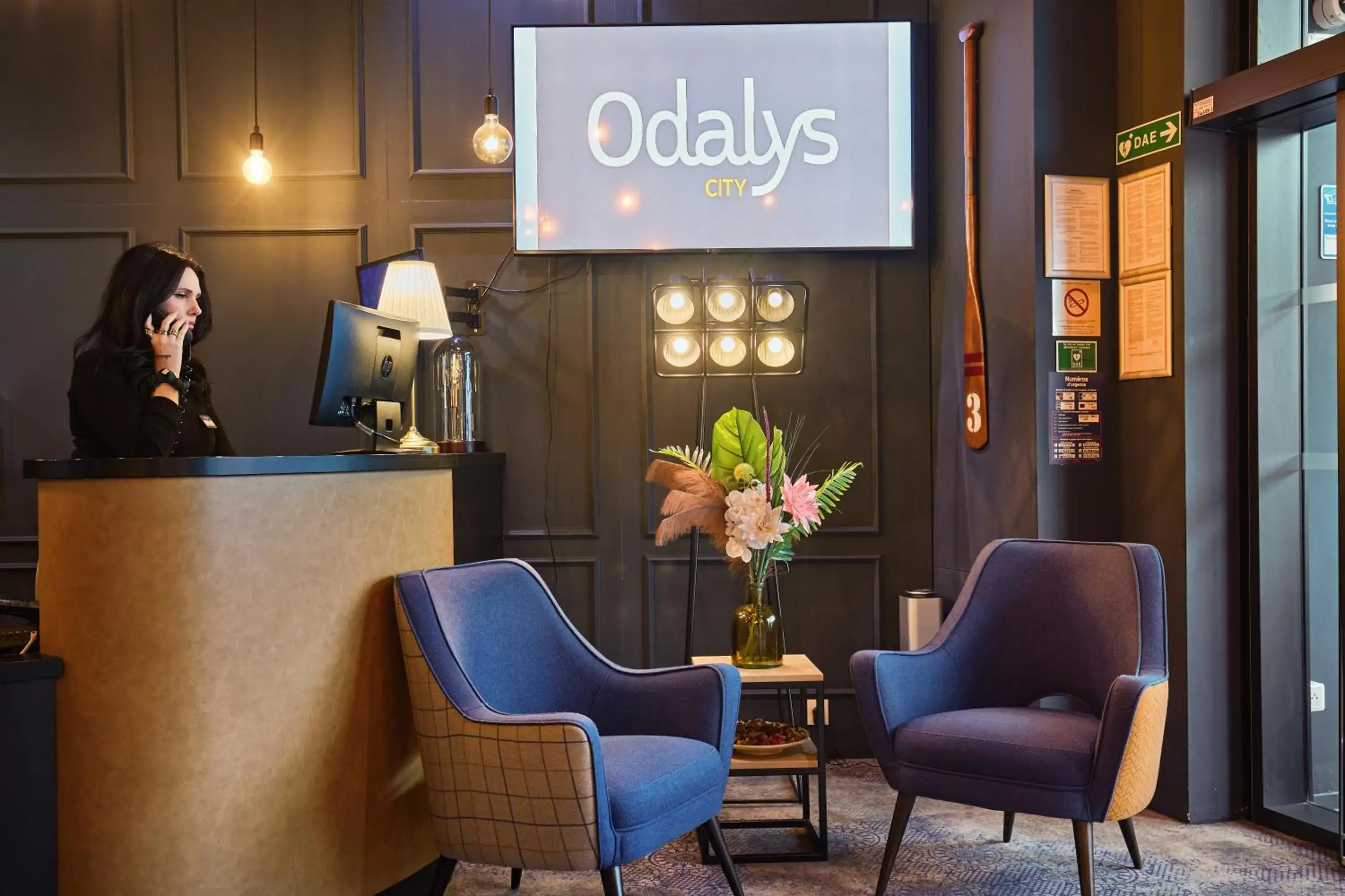 Lobby or reception in Appart Hotel Odalys City Paris XVII Lobby or reception in Appart Hotel Odalys City Paris XVII