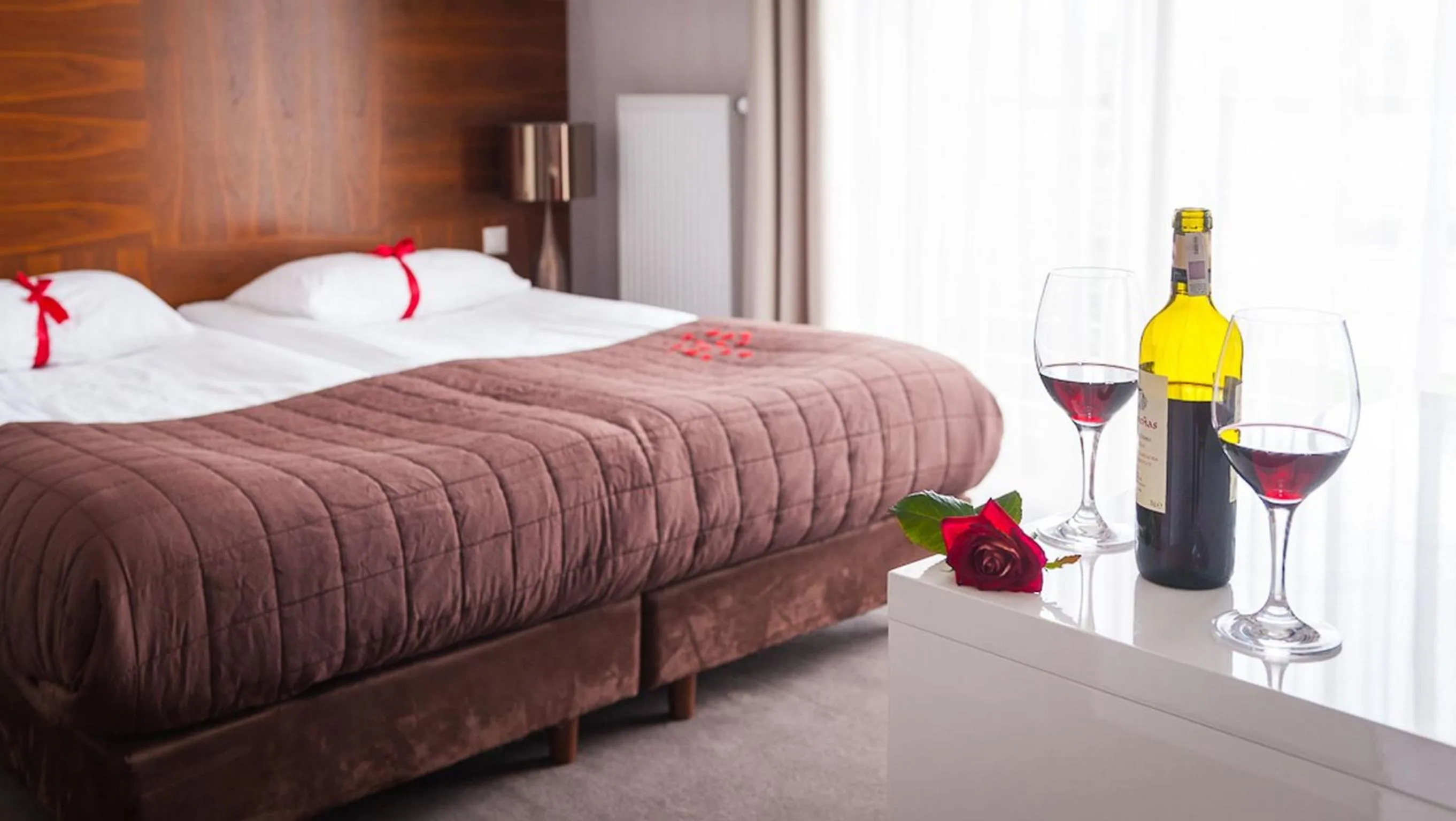 Seating area, Bed in Bazuny Hotel&Spa