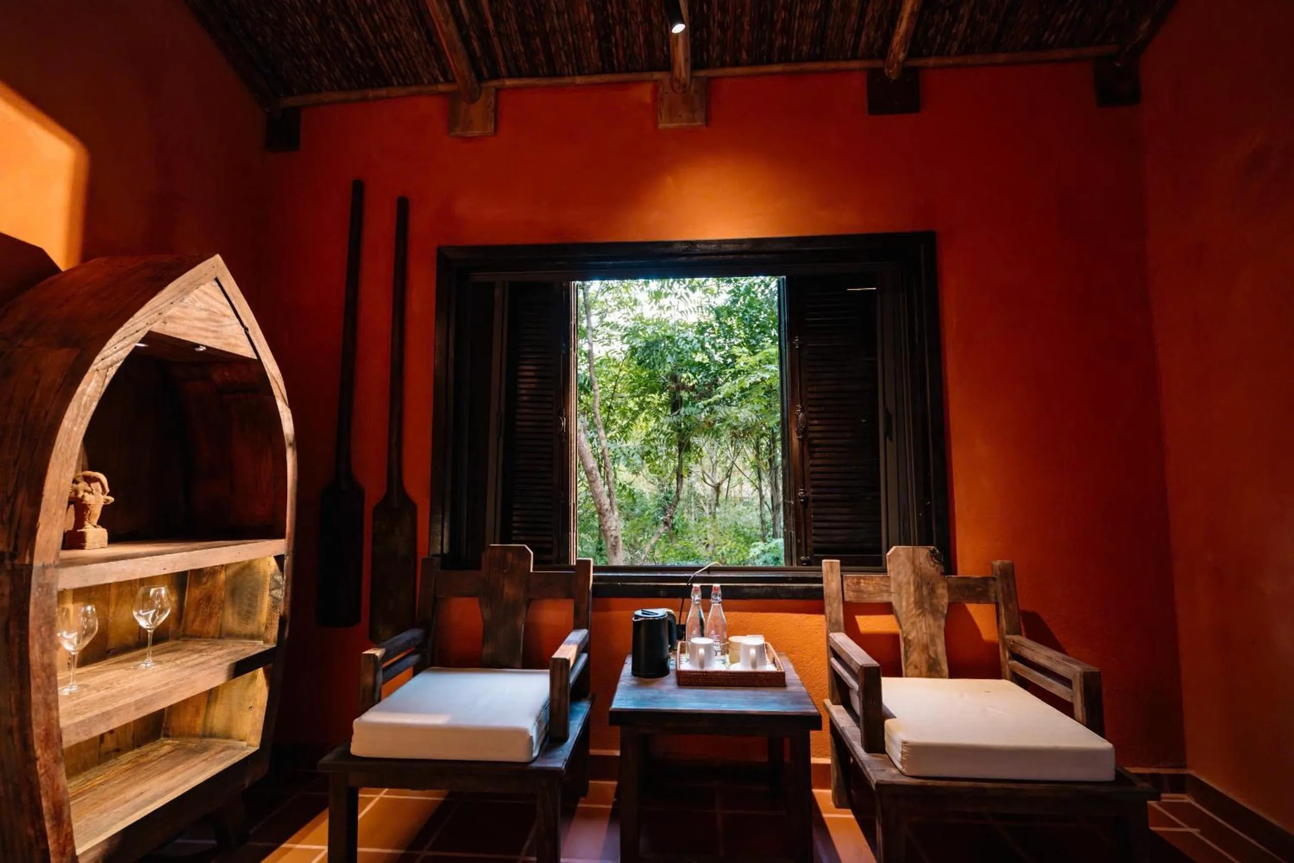 Seating area, Bed in Whale Island Resort