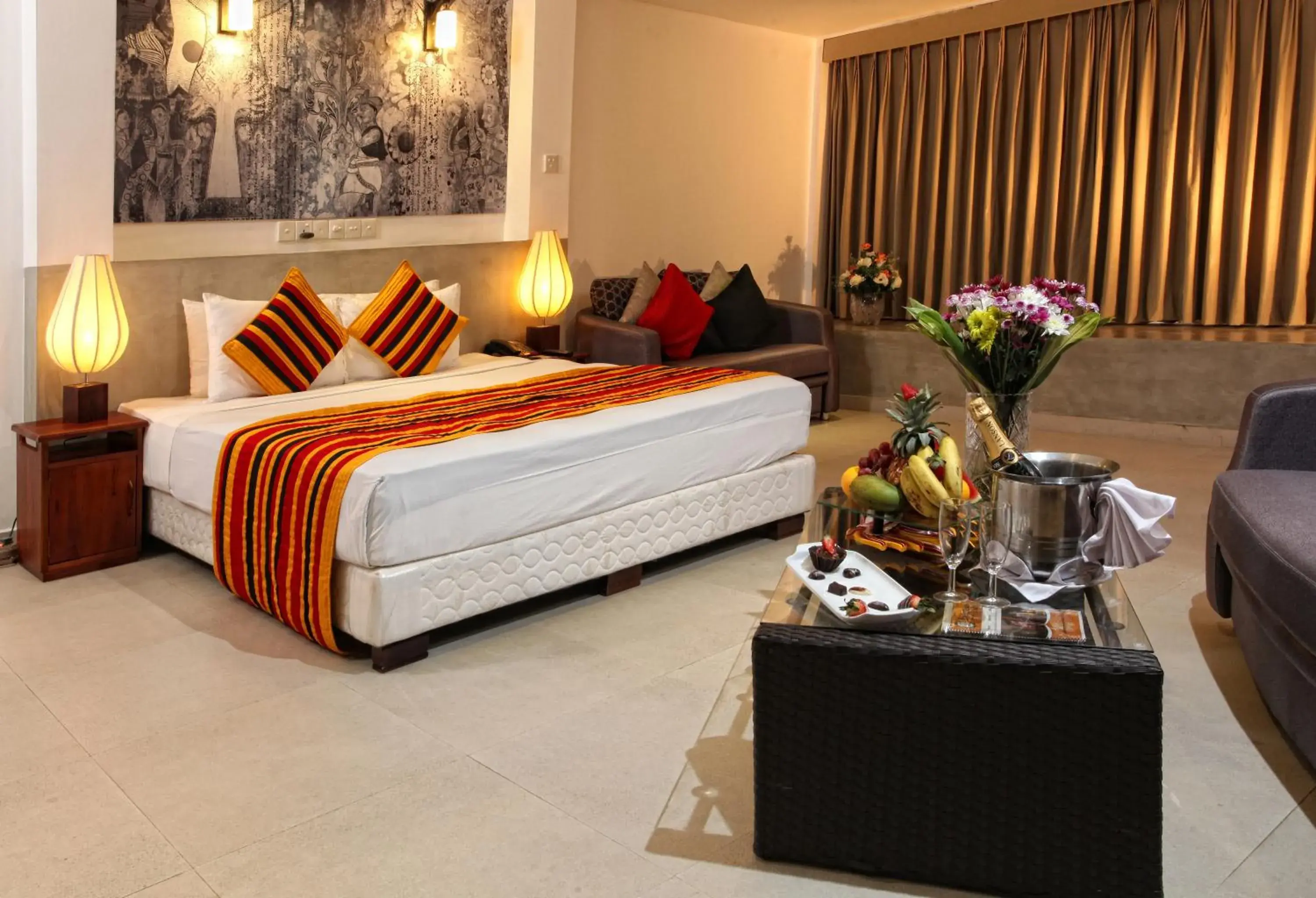 Bed in Thilanka Hotel Bed in Thilanka Hotel