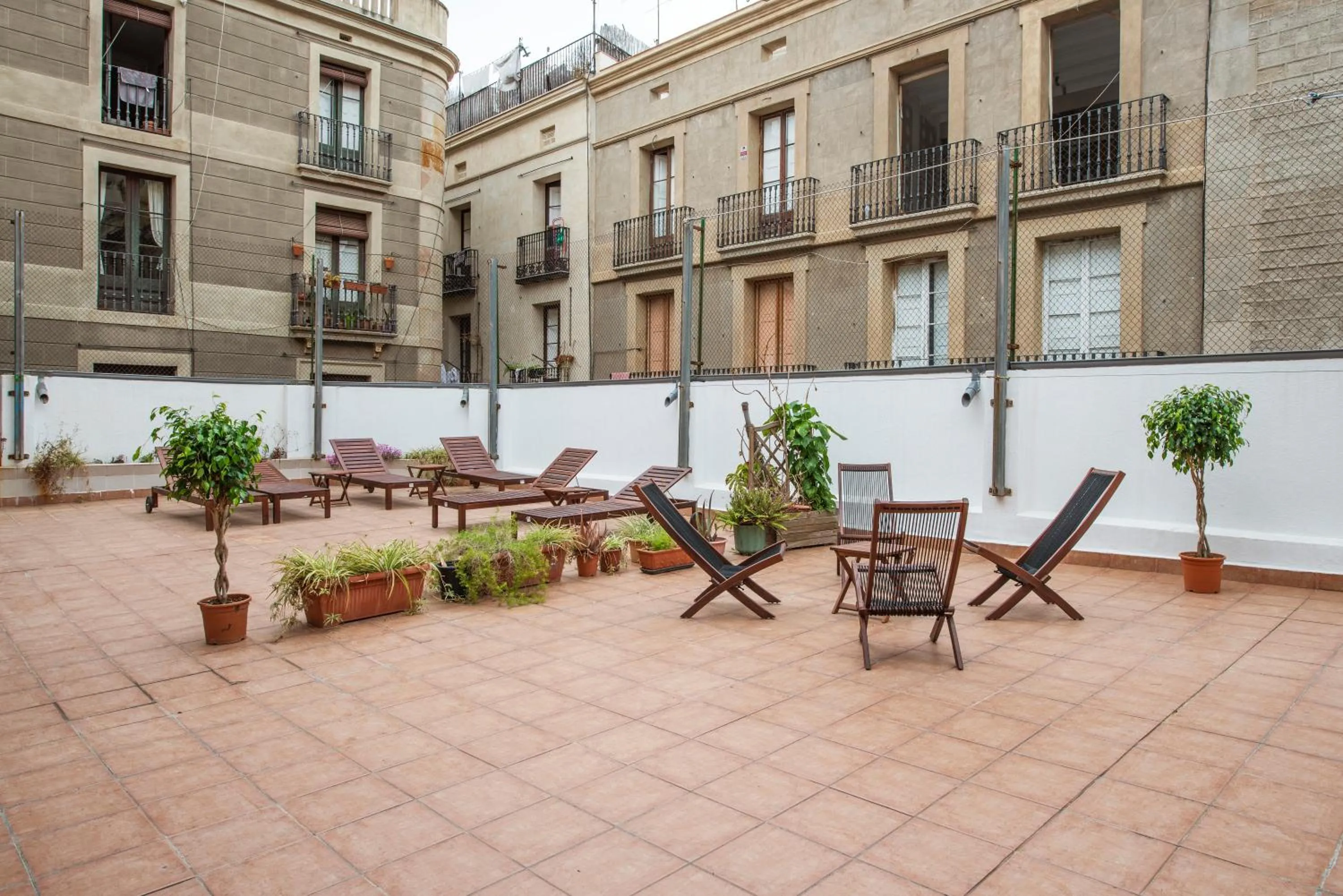 Balcony/Terrace in Safestay Barcelona Gothic