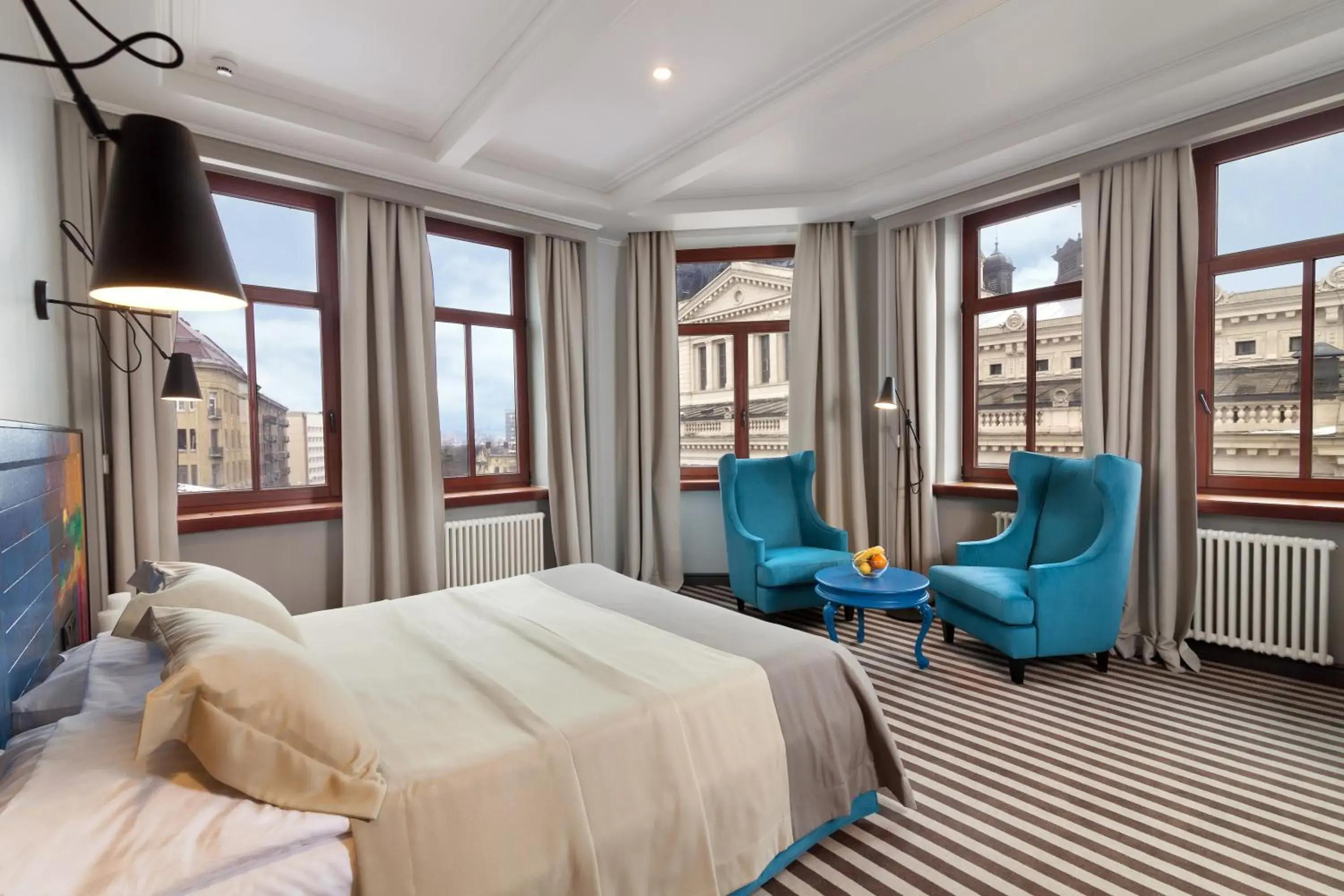 Bed in PANORAMA Lviv Hotel Bed in PANORAMA Lviv Hotel