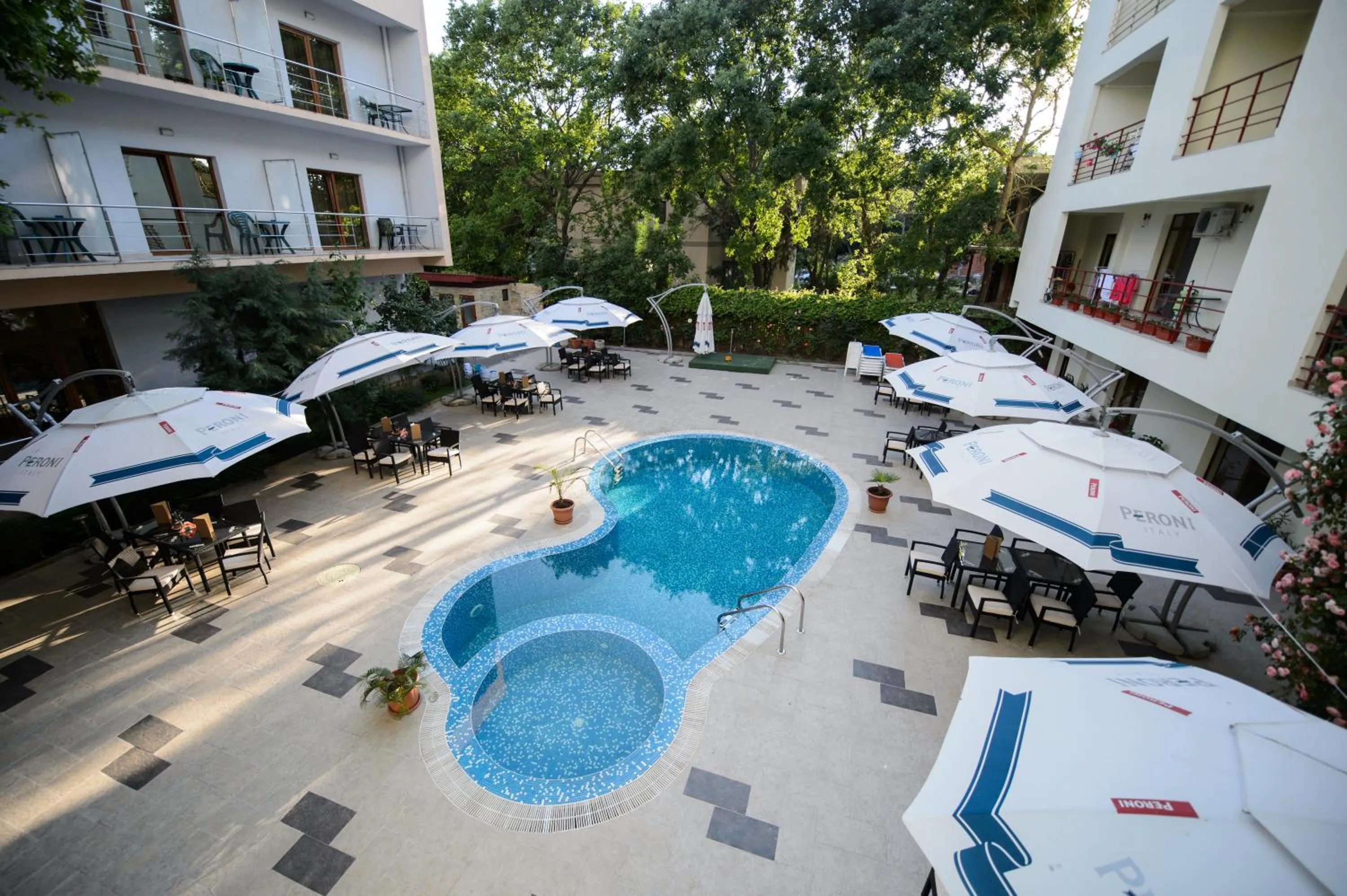 Pool view in Holiday Olimp Hotel