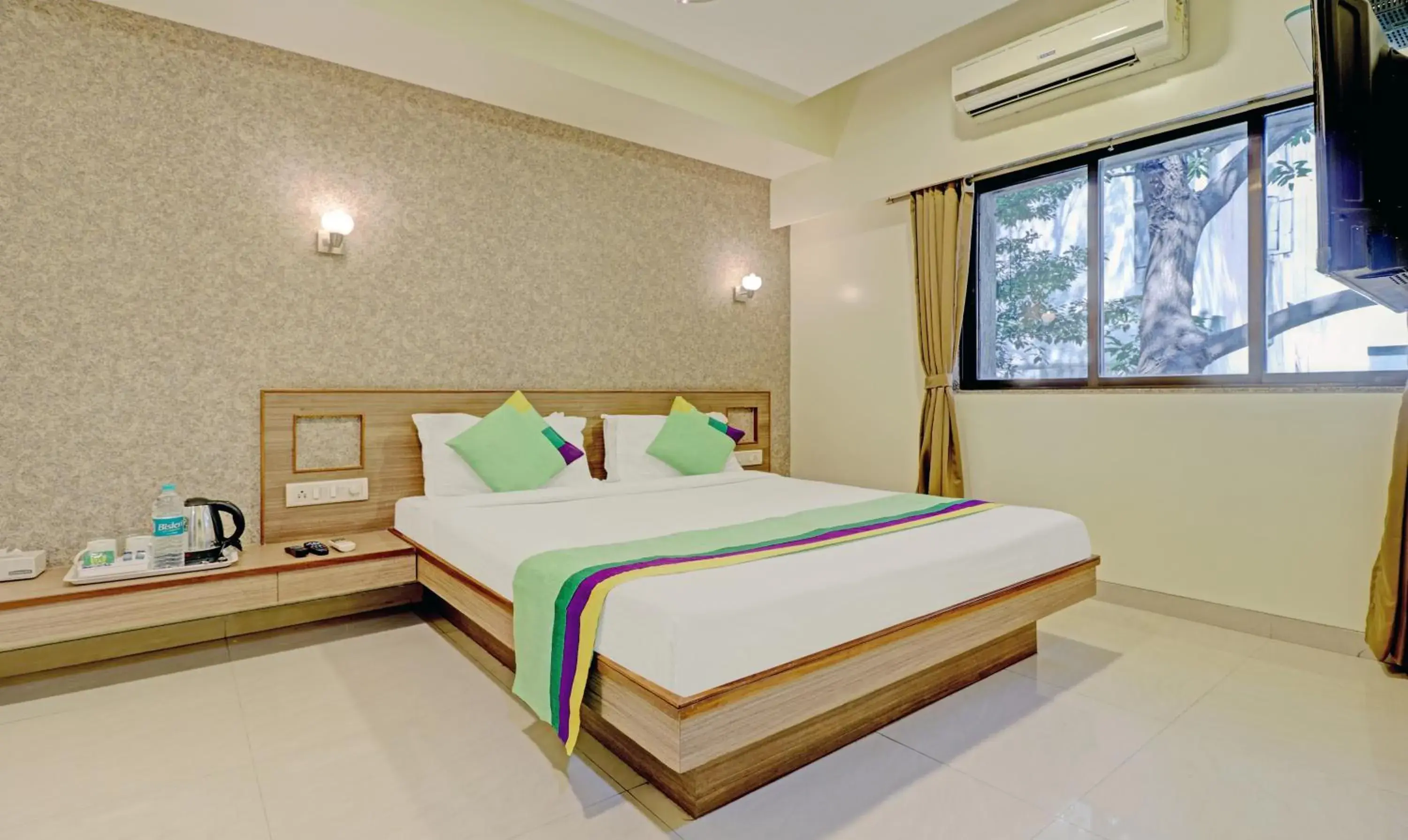 Bedroom, Bed in Treebo Vikrant Residency Bedroom, Bed in Treebo Vikrant Residency