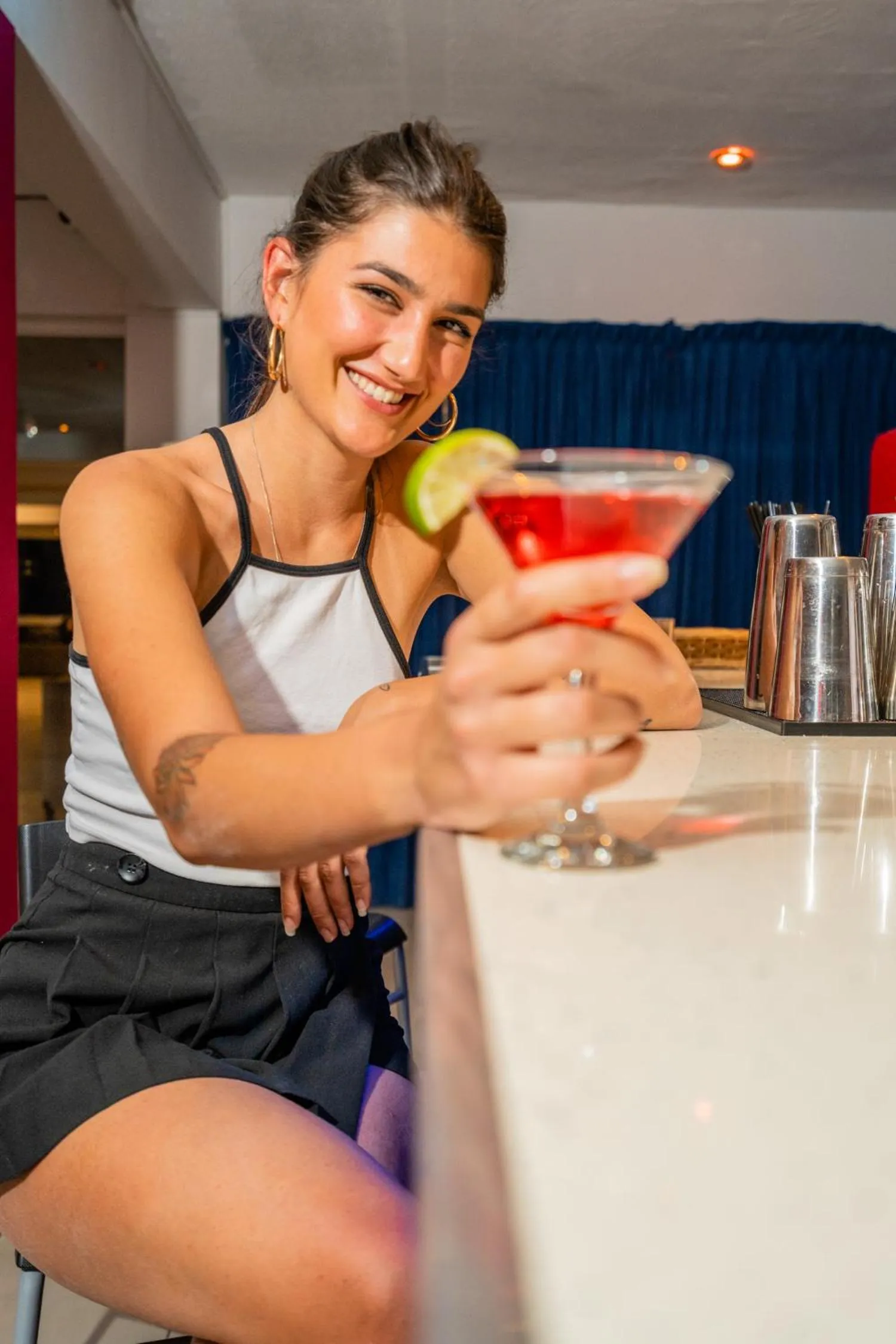 People in Lardos Bay Hotel