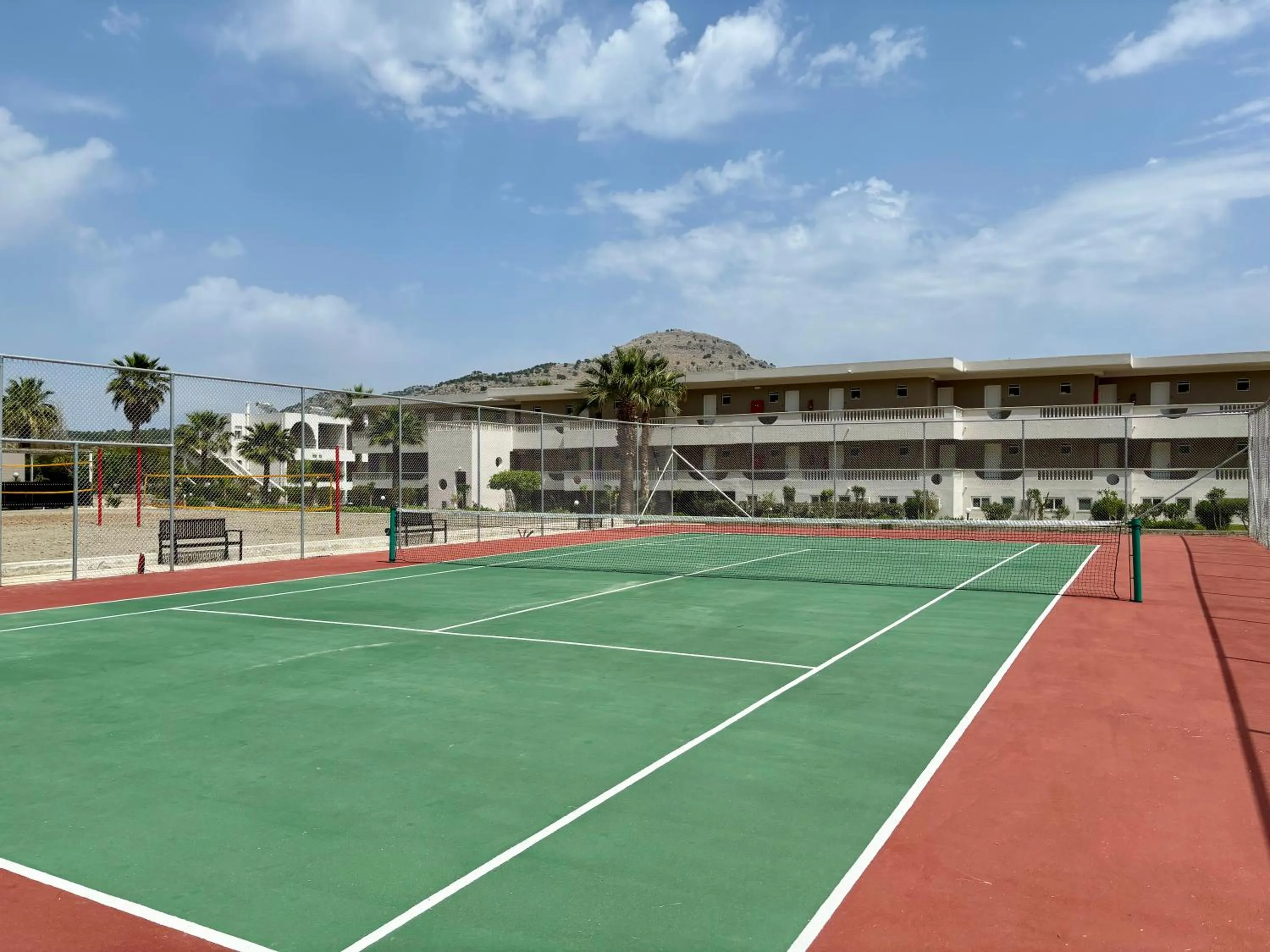 Tennis court in Lardos Bay Hotel