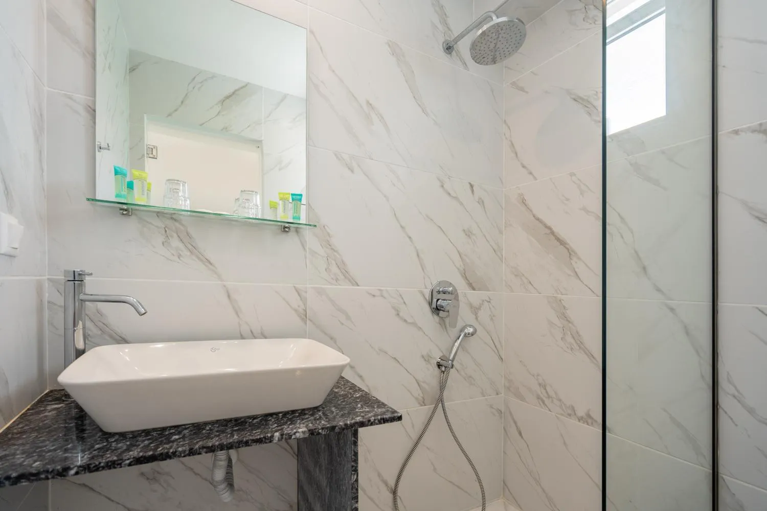 Shower in Lardos Bay Hotel