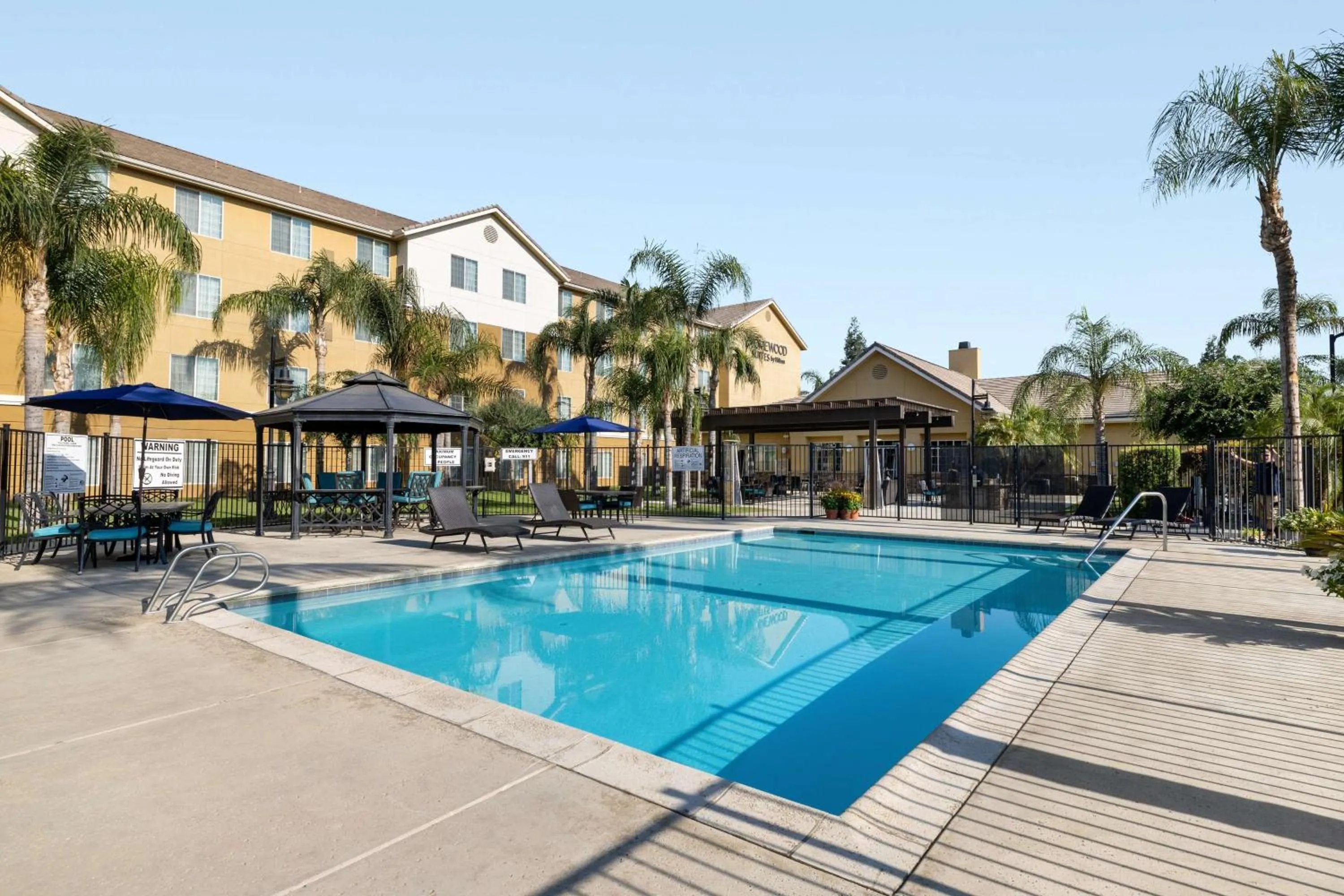 Pool view in Homewood Suites Bakersfield