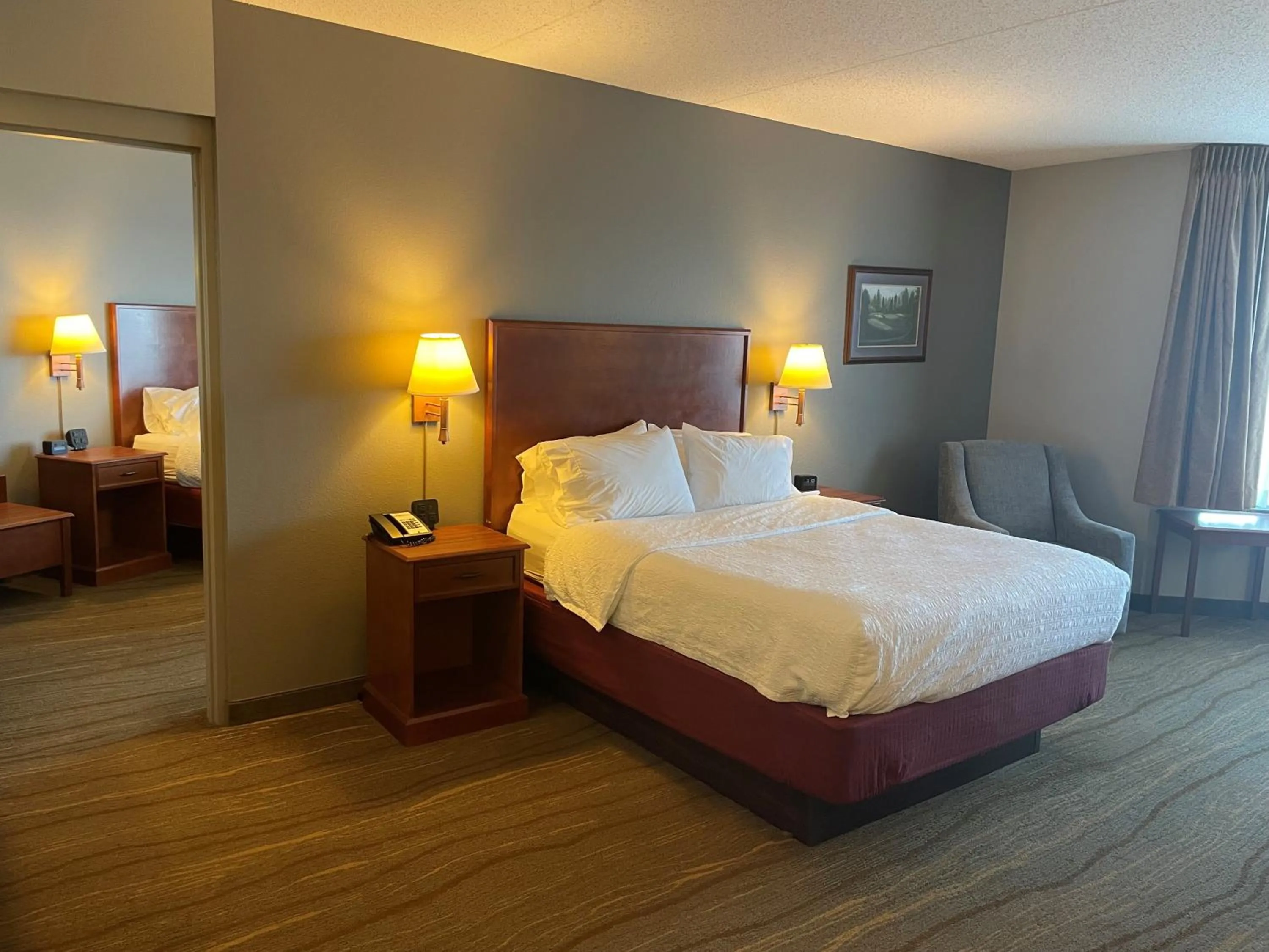 Bed in SouthShore Hotel on Lake Bemidji, Trademark Coll by Wyndham