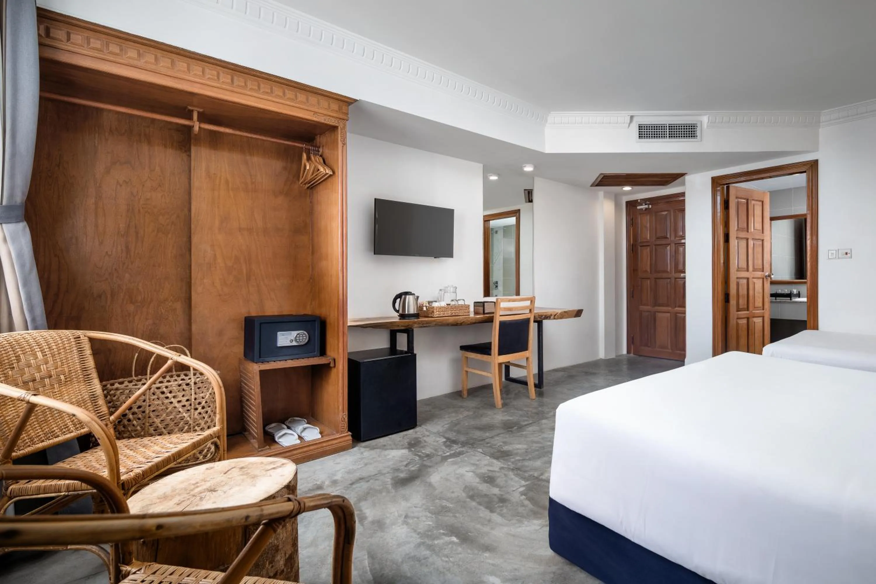 Bed in Pacific Hotel