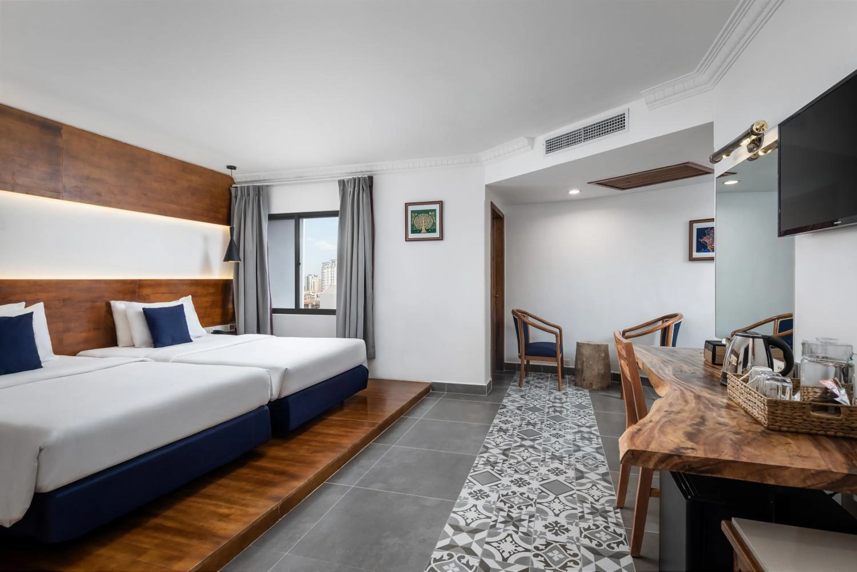 Bed in Pacific Hotel