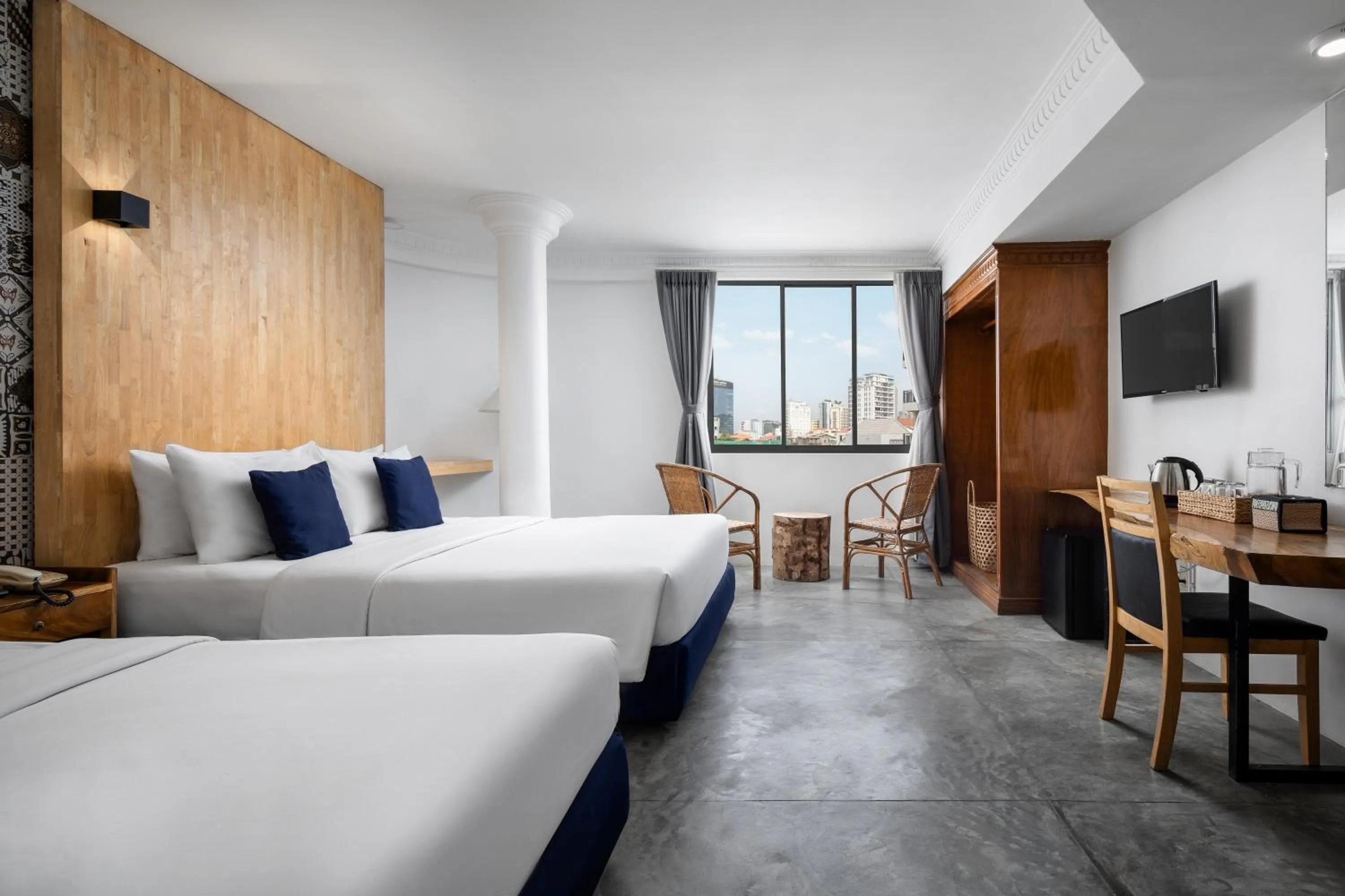 Bed in Pacific Hotel