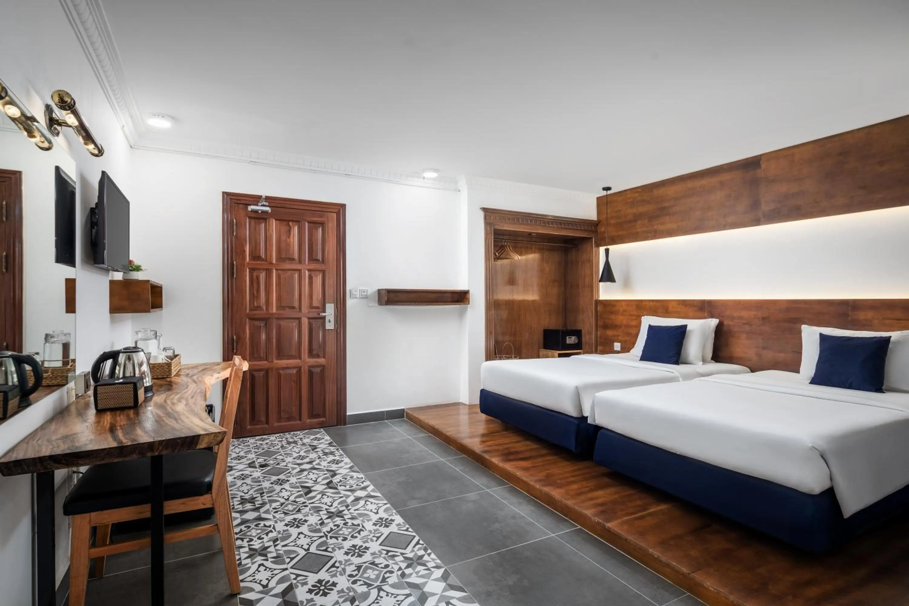 Bed in Pacific Hotel