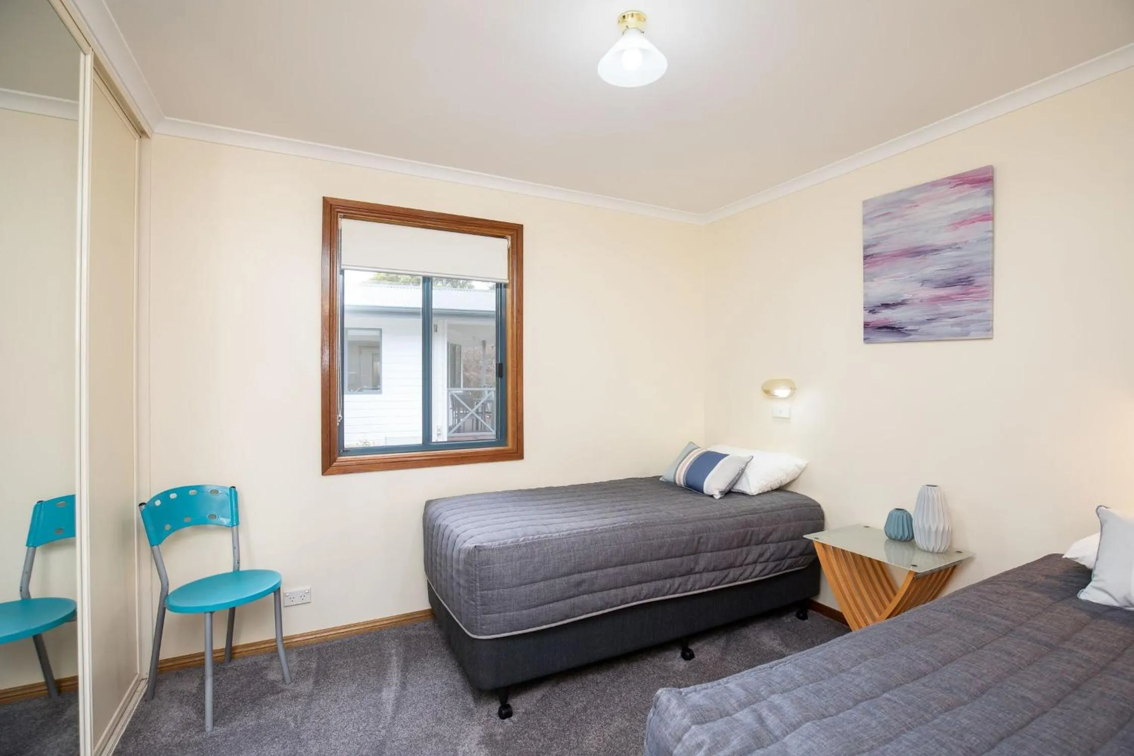 Bed in Blue Lake Holiday Park