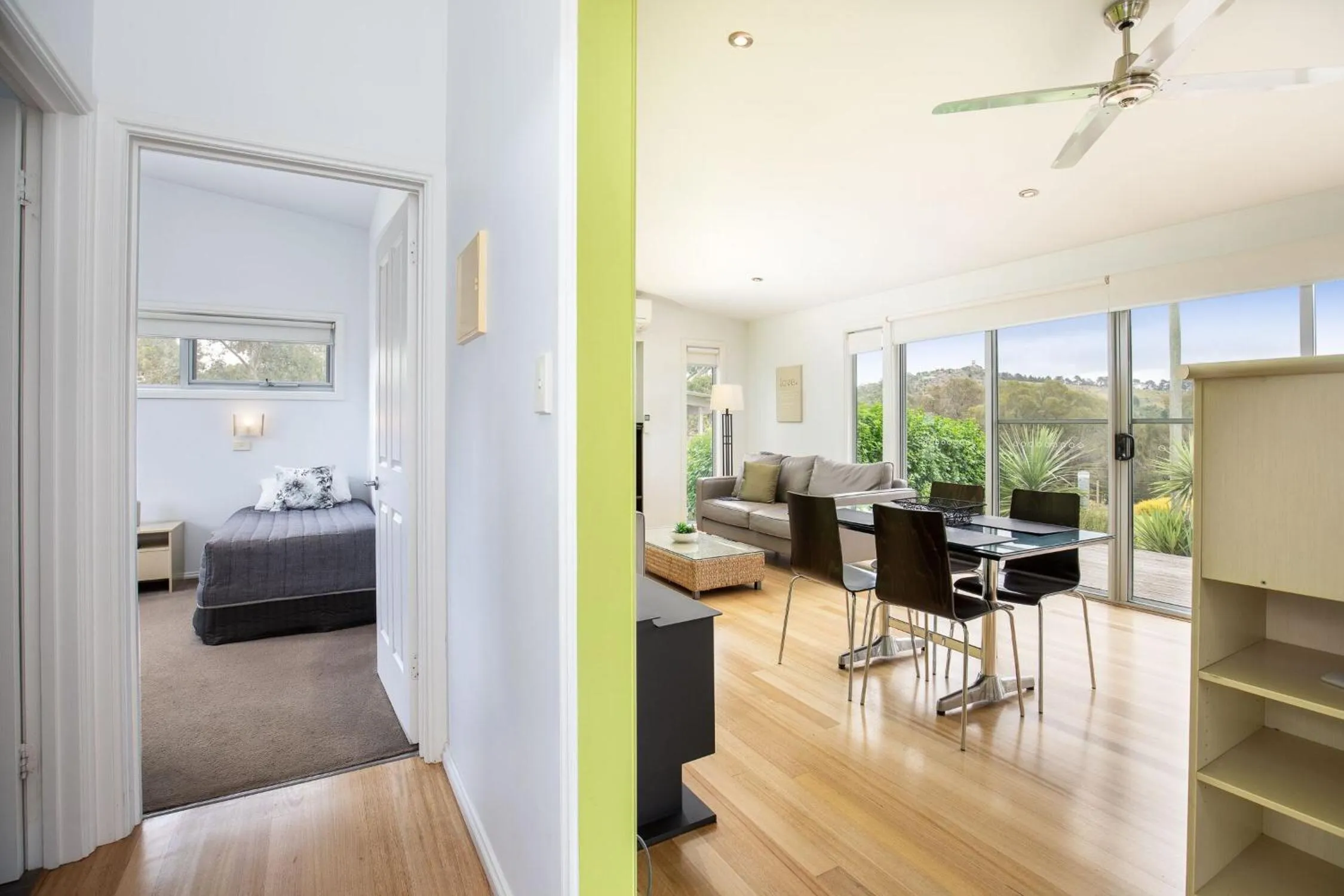 Bed in Blue Lake Holiday Park