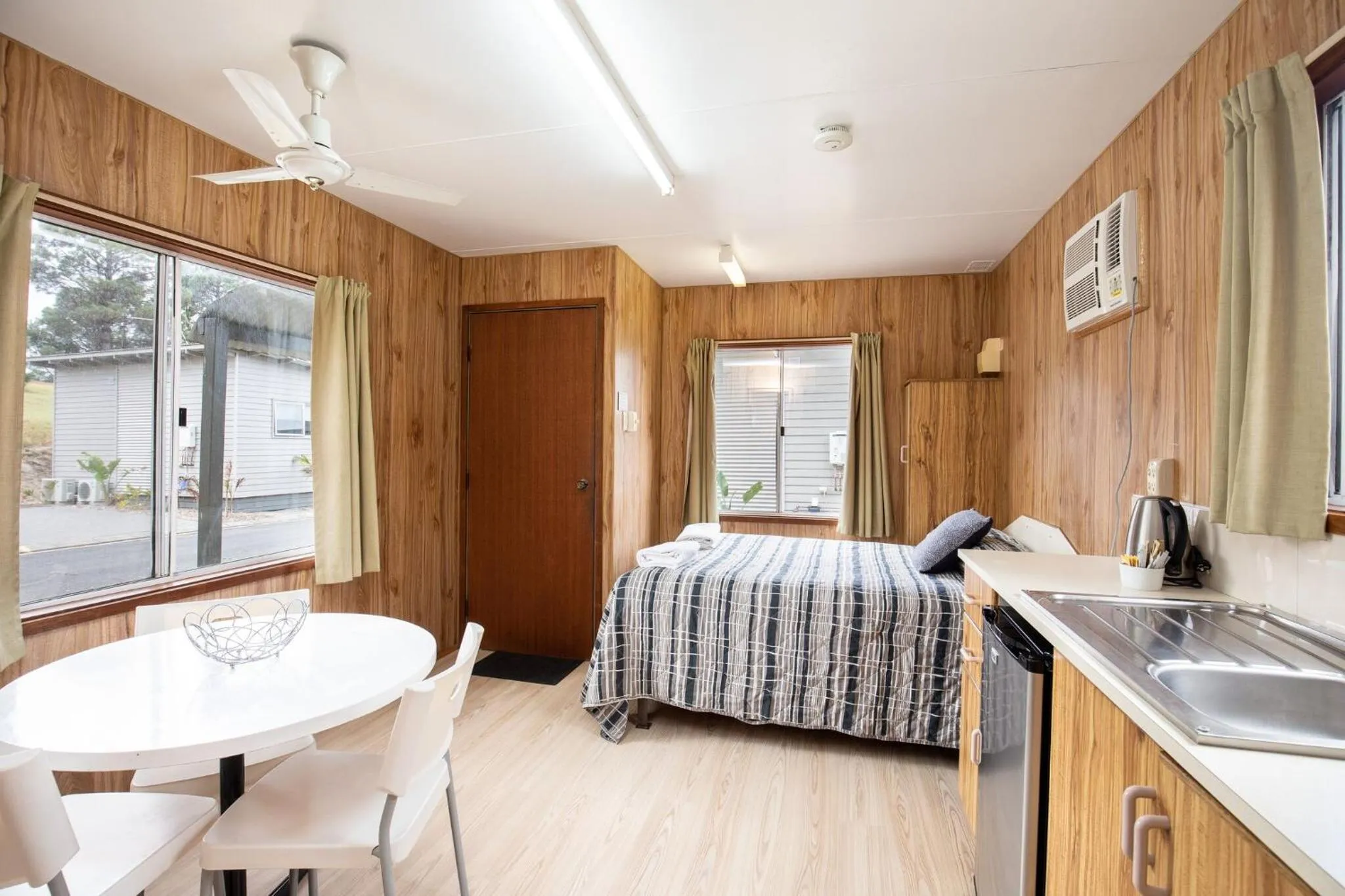 Bed in Blue Lake Holiday Park