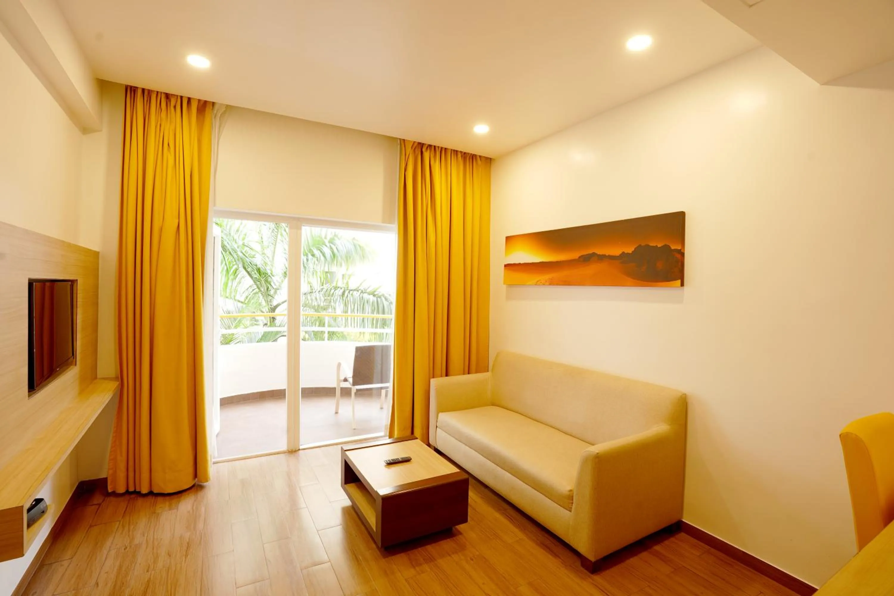 Seating area in BloomSuites l Calangute