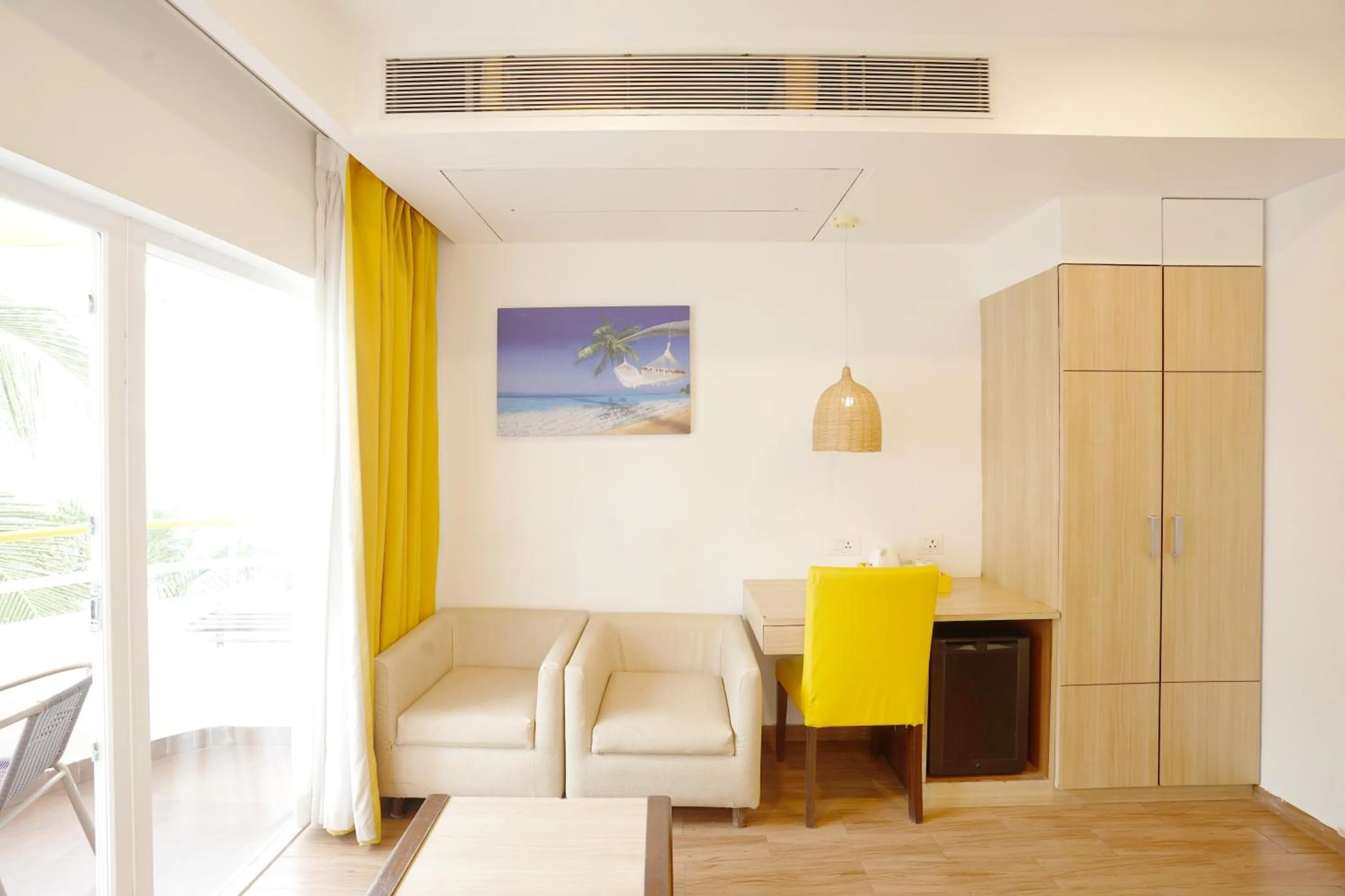 Seating area in BloomSuites l Calangute