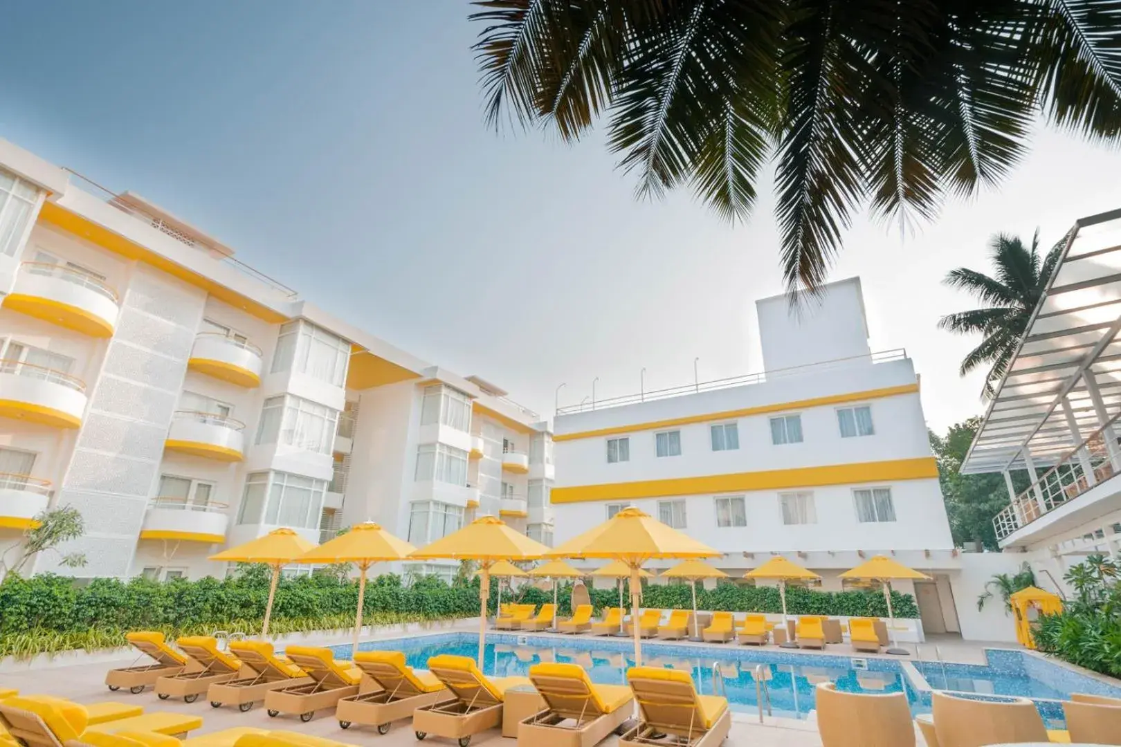 Pool view in BloomSuites l Calangute Pool view in BloomSuites l Calangute