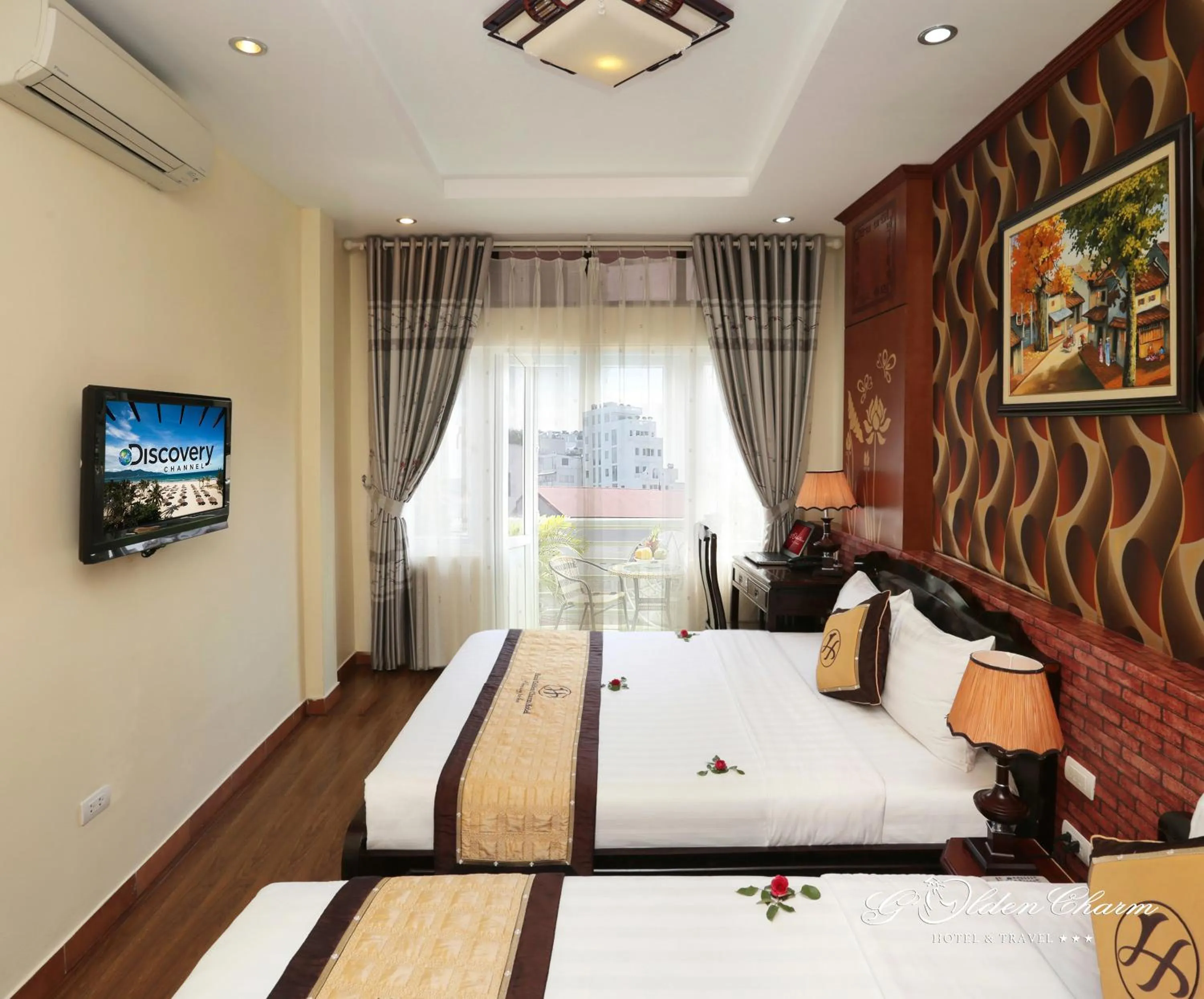 Bedroom in Hanoi Golden Charm Hotel