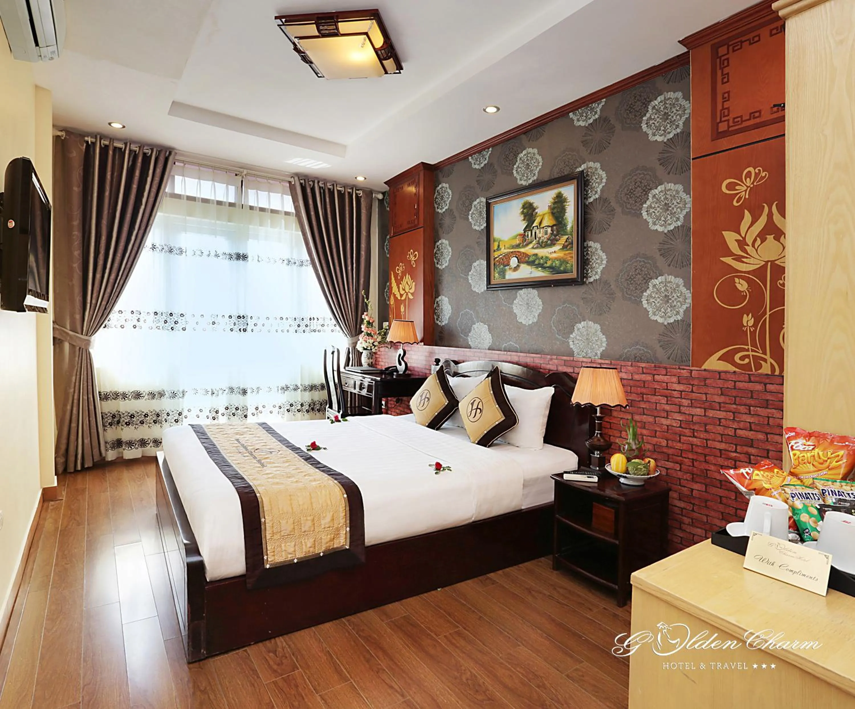Bedroom in Hanoi Golden Charm Hotel