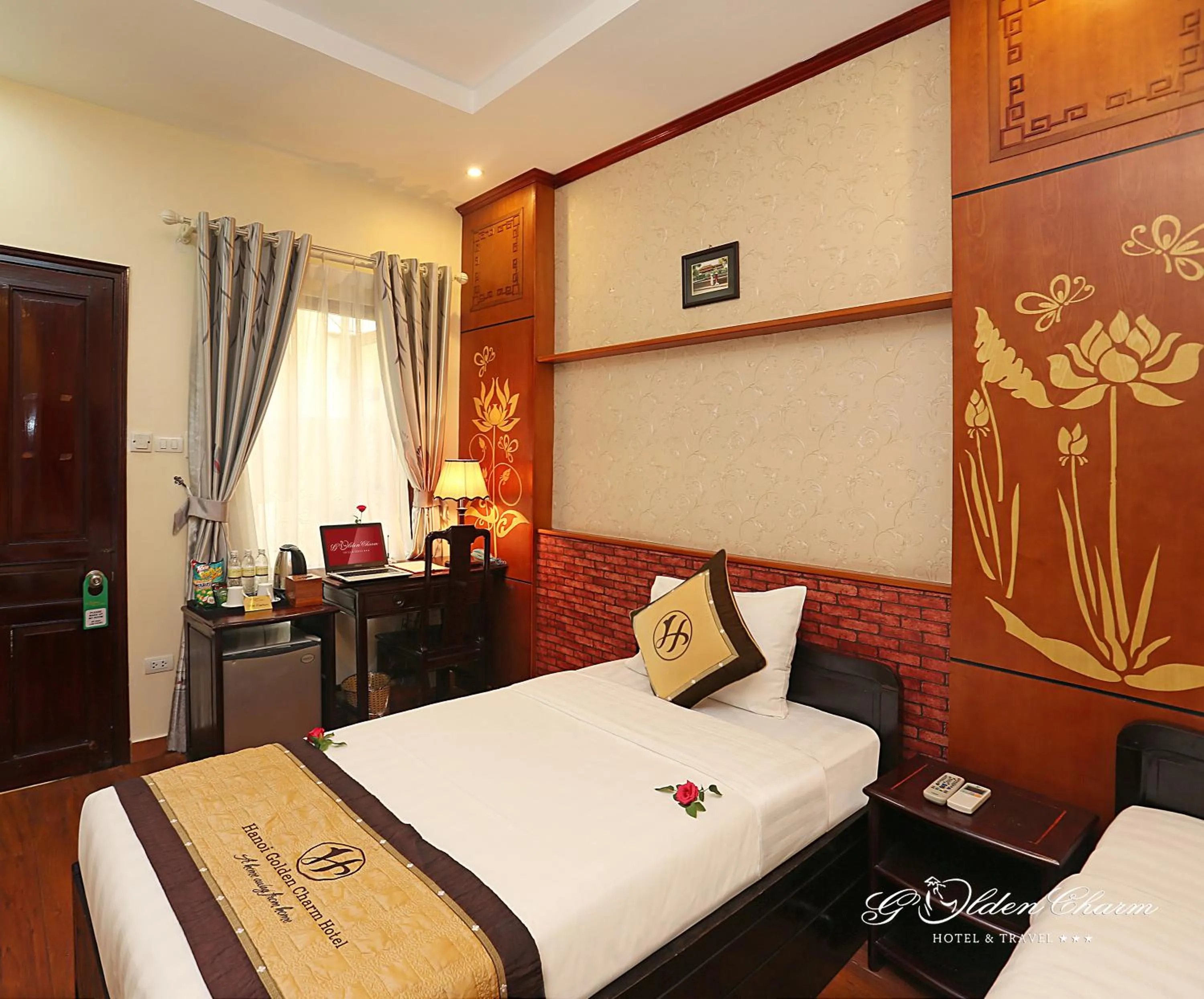 Bedroom in Hanoi Golden Charm Hotel