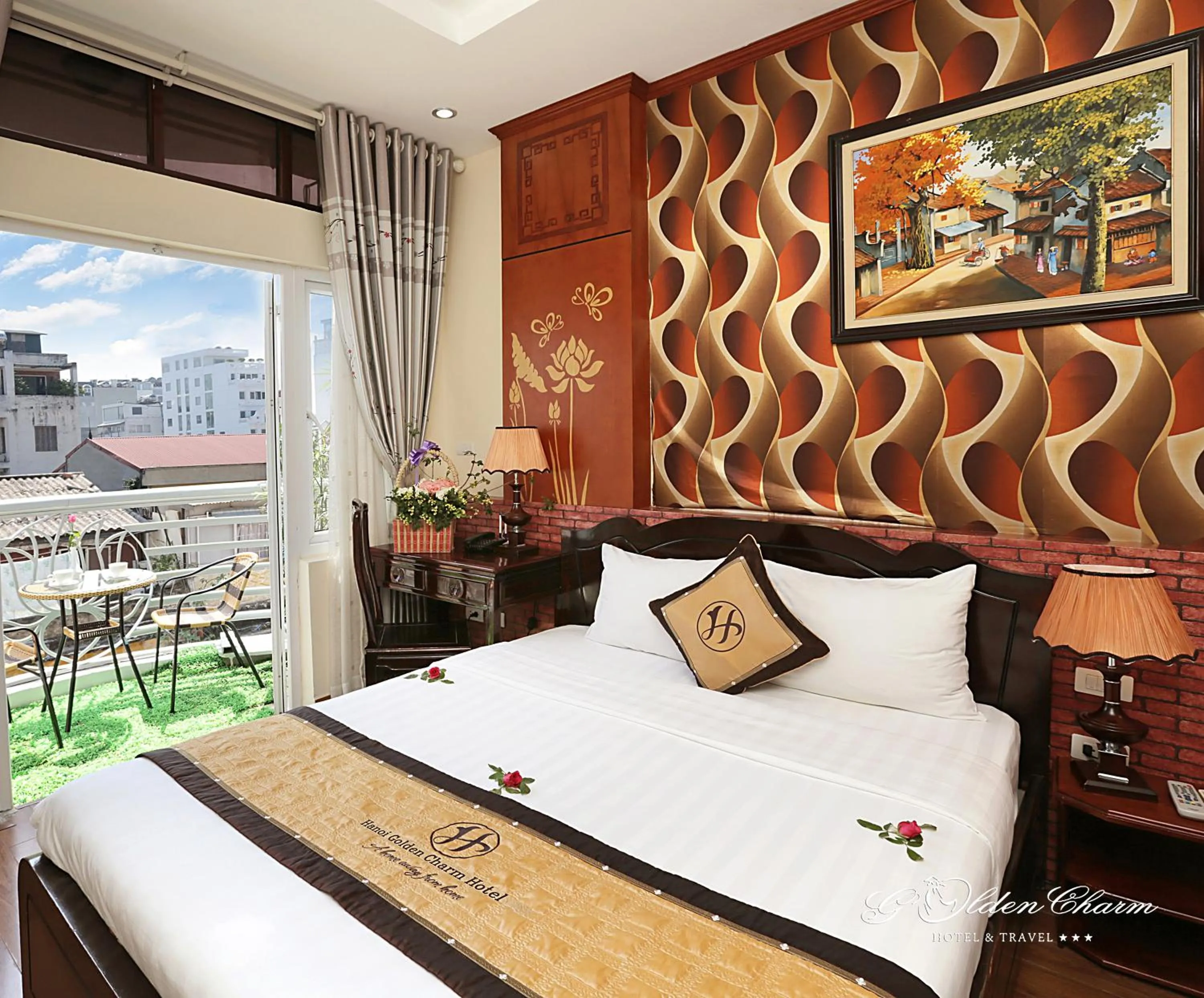 Bedroom in Hanoi Golden Charm Hotel