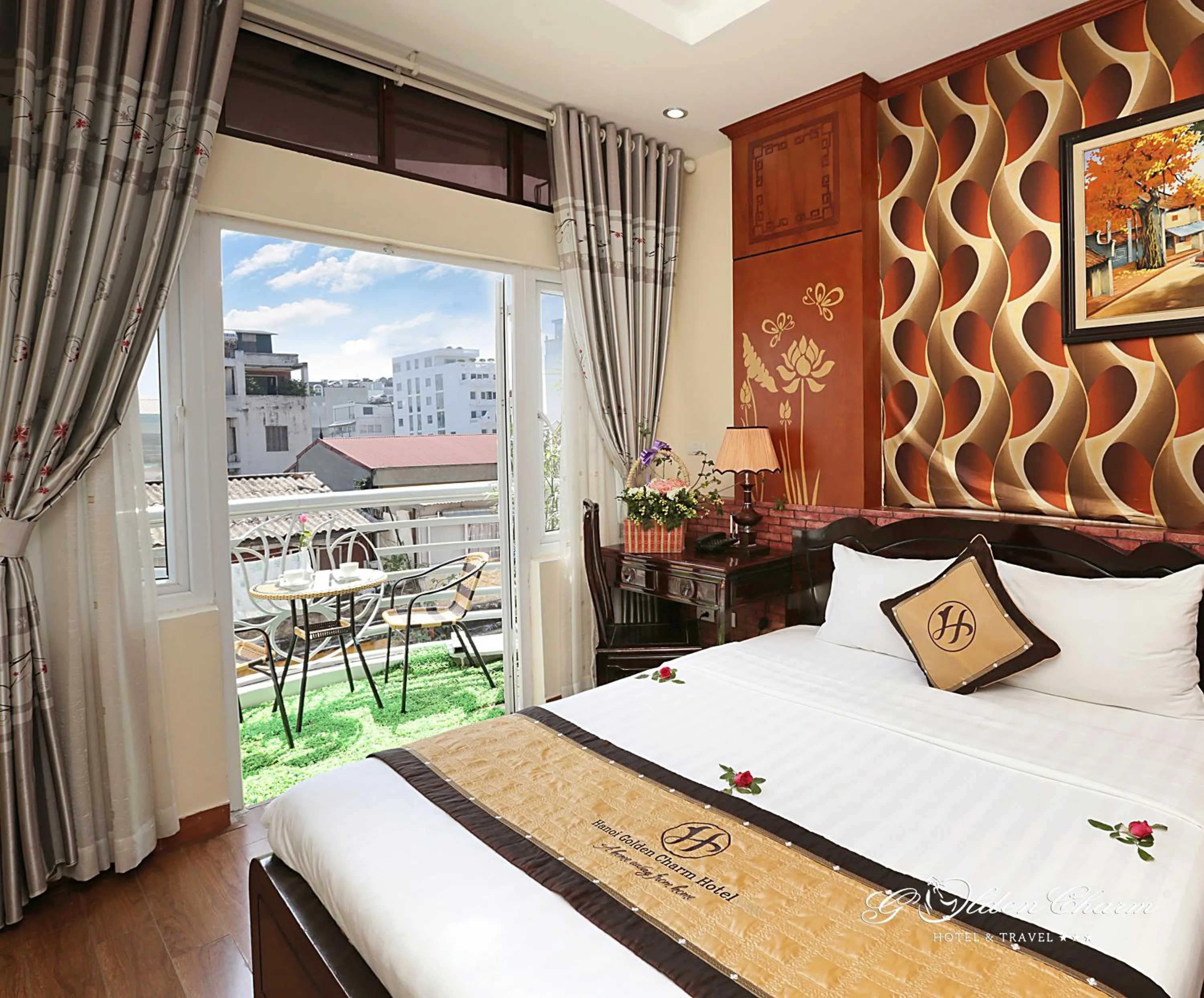 Bedroom in Hanoi Golden Charm Hotel