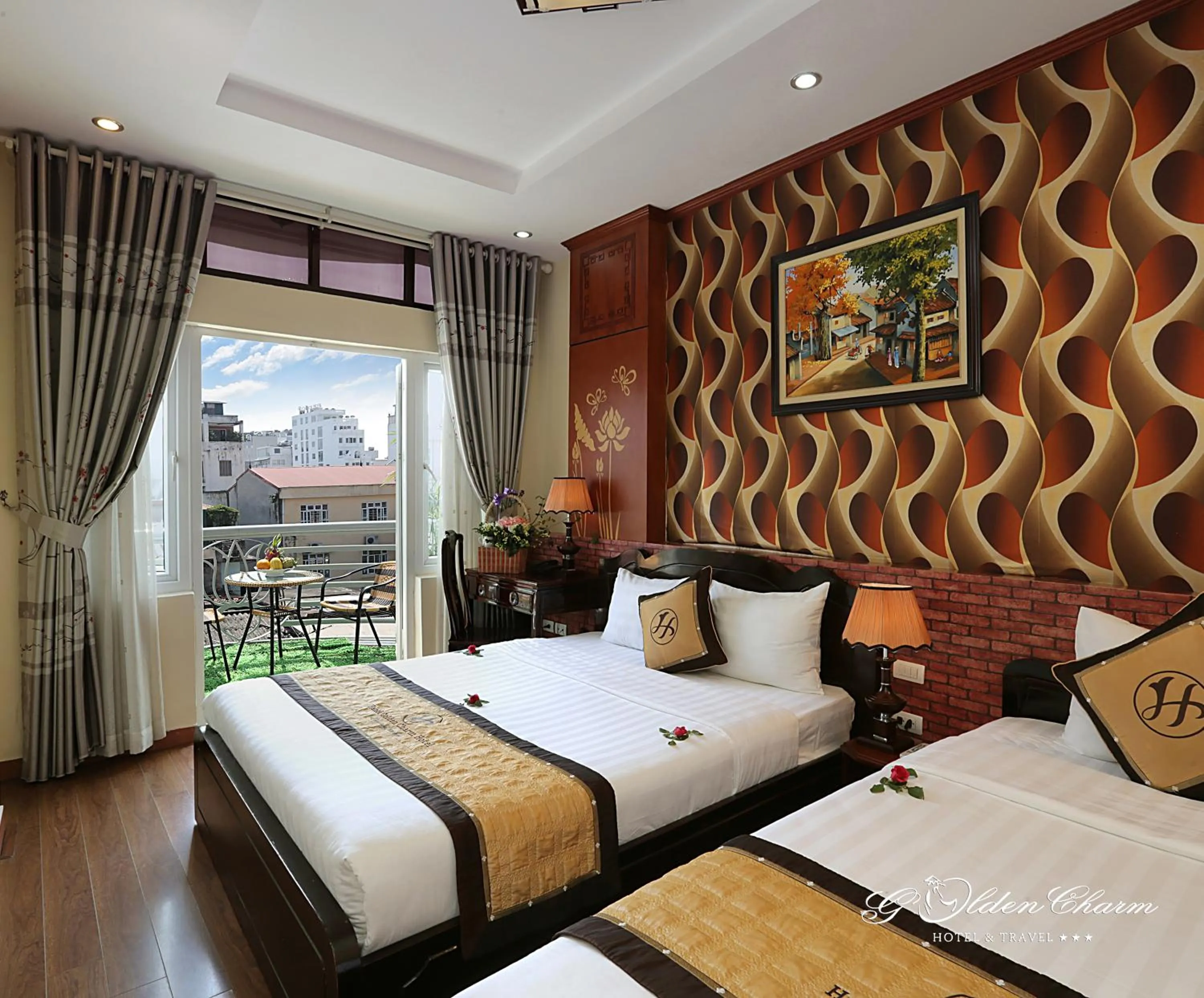 Bedroom in Hanoi Golden Charm Hotel