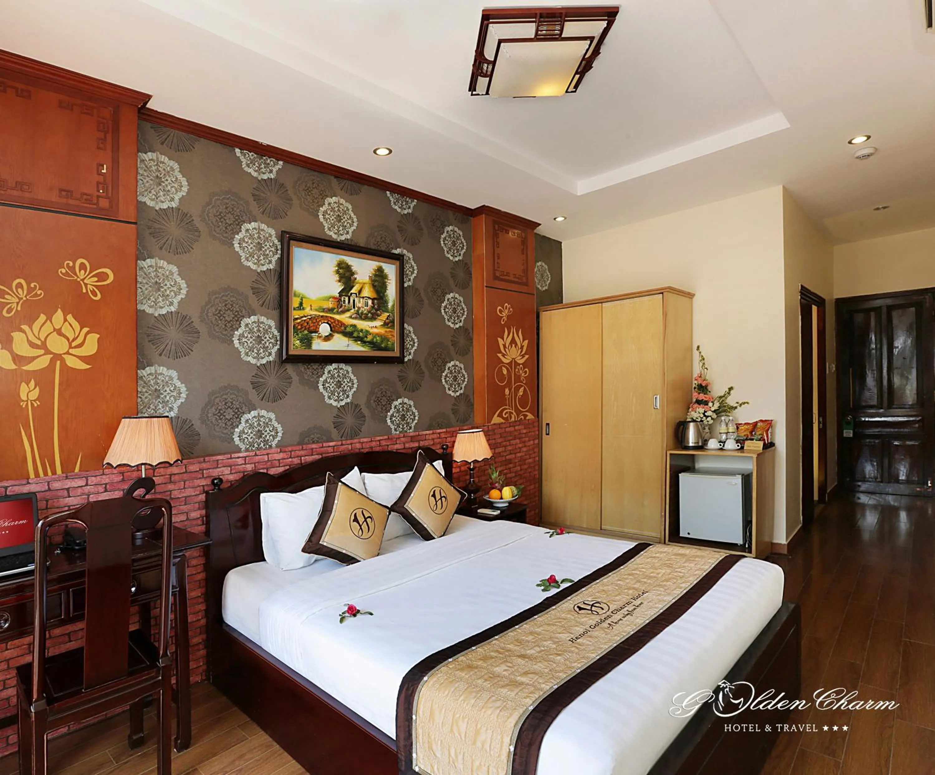 Bedroom in Hanoi Golden Charm Hotel