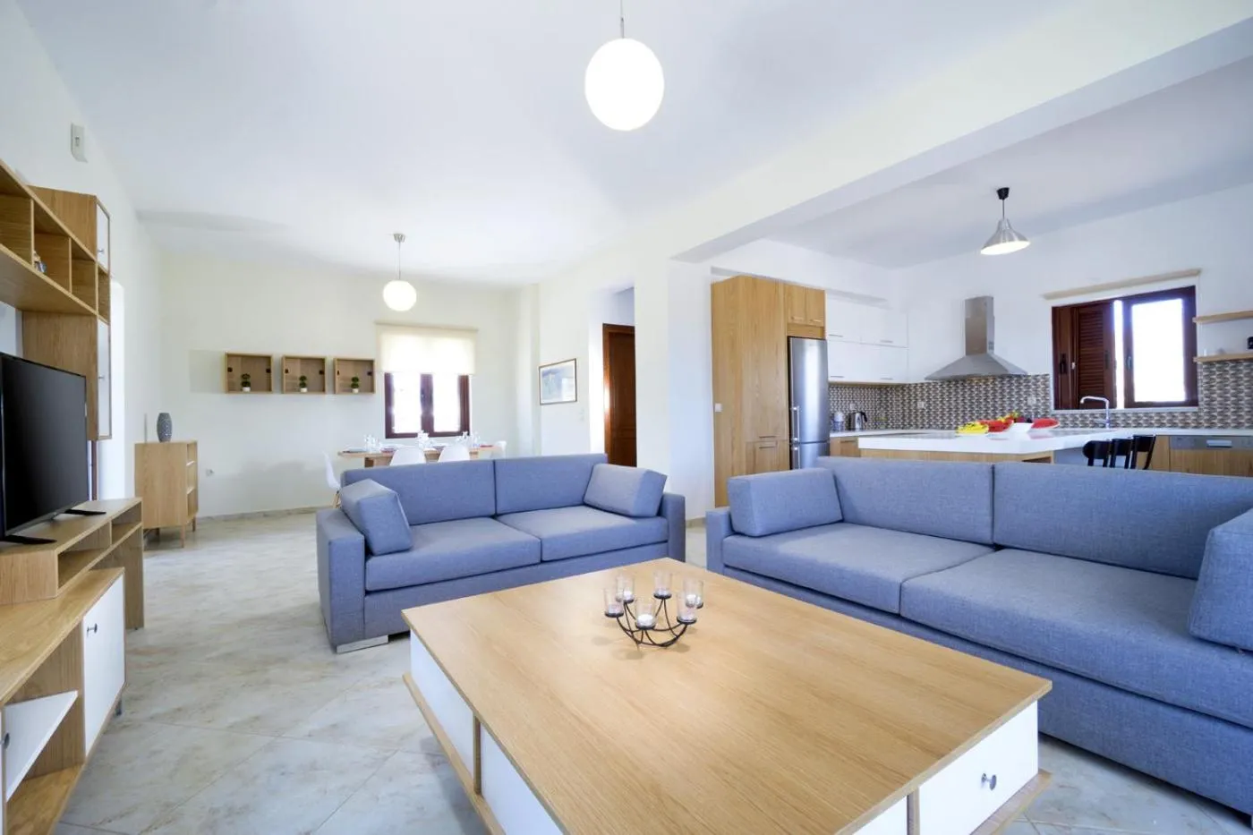 Living room in Seaside Villa Balos