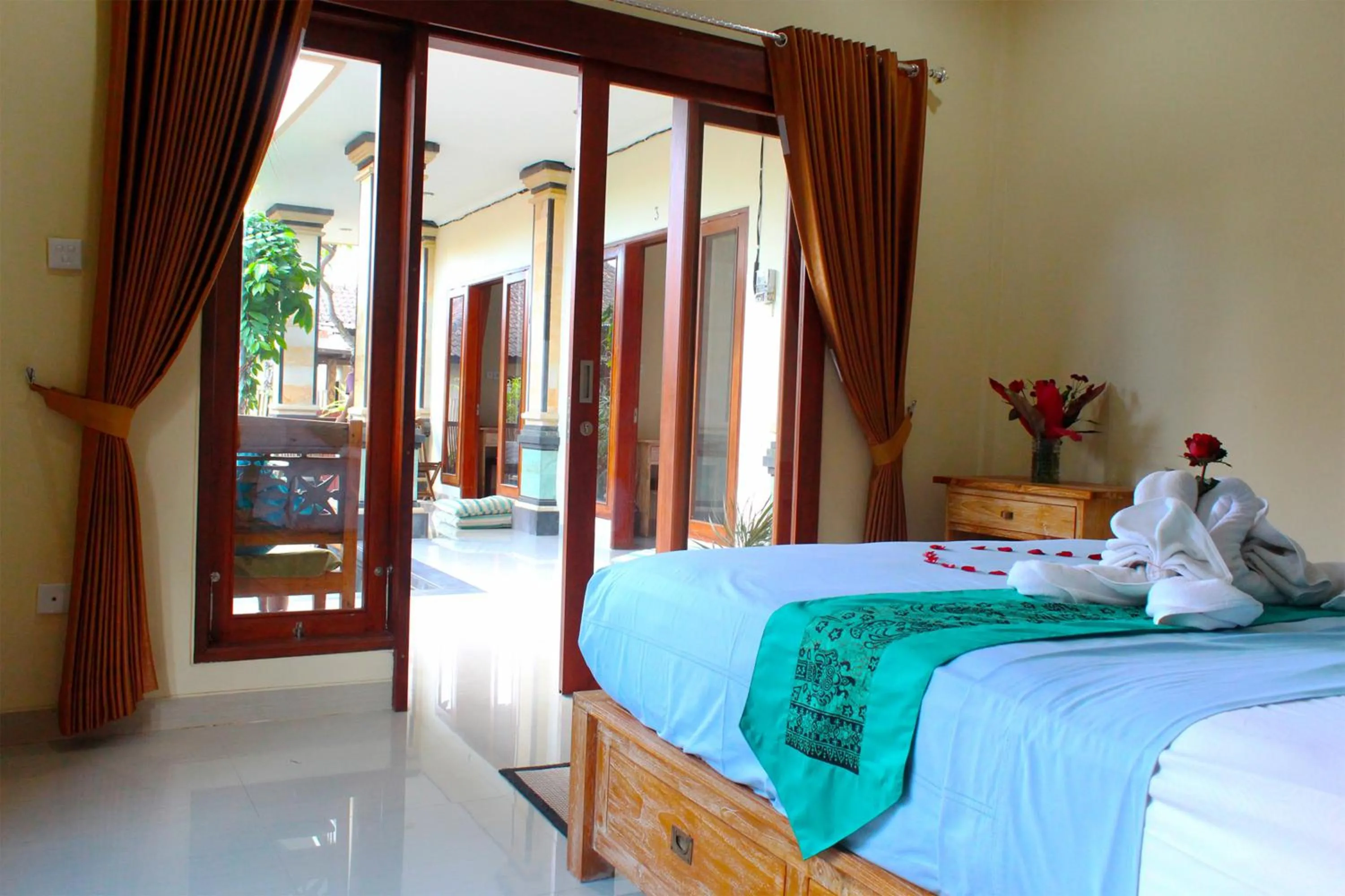 Balcony/Terrace, Bed in CR Tris Rooms Seminyak