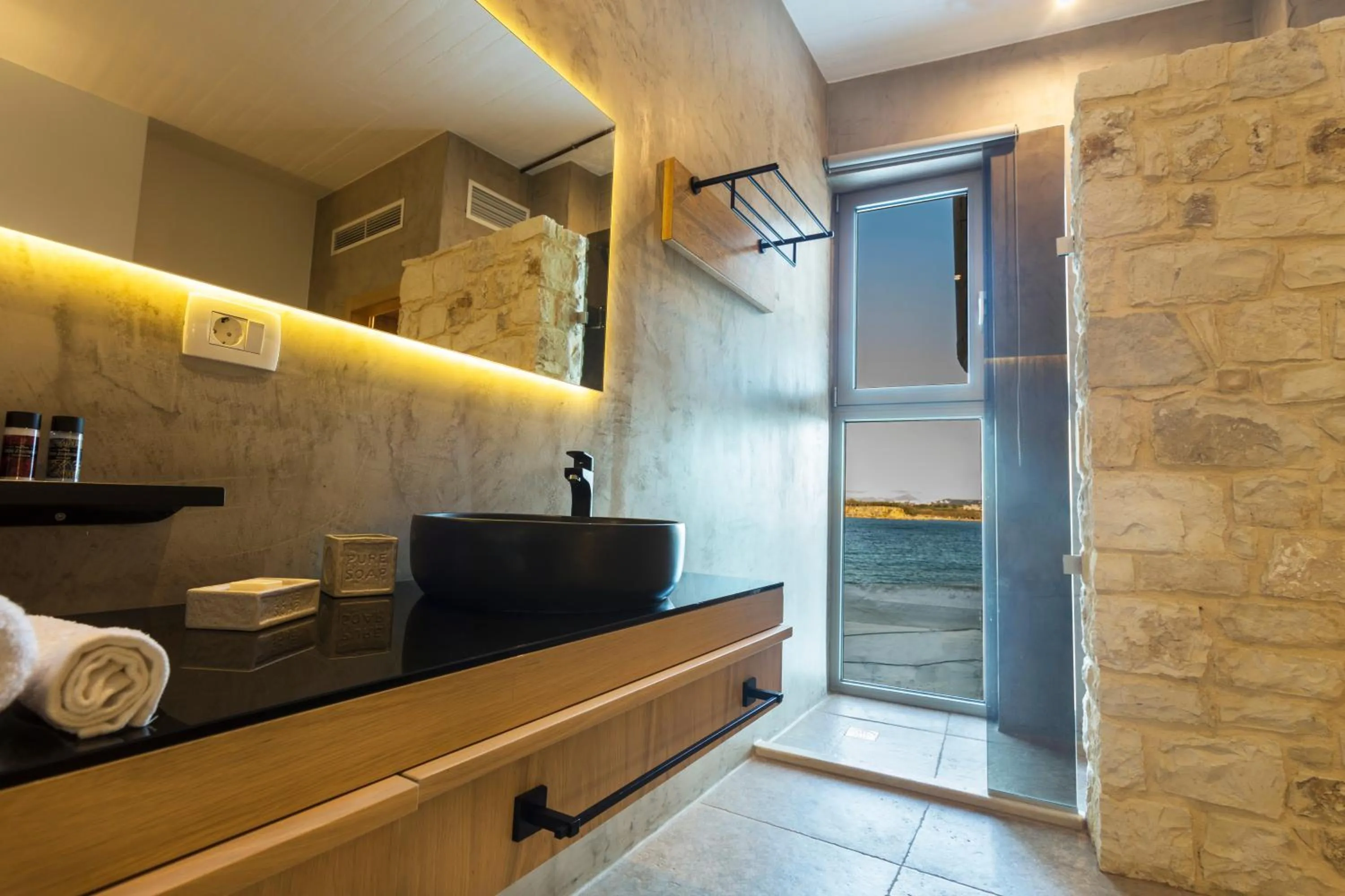 Shower in Kalamaki Luxury Suites